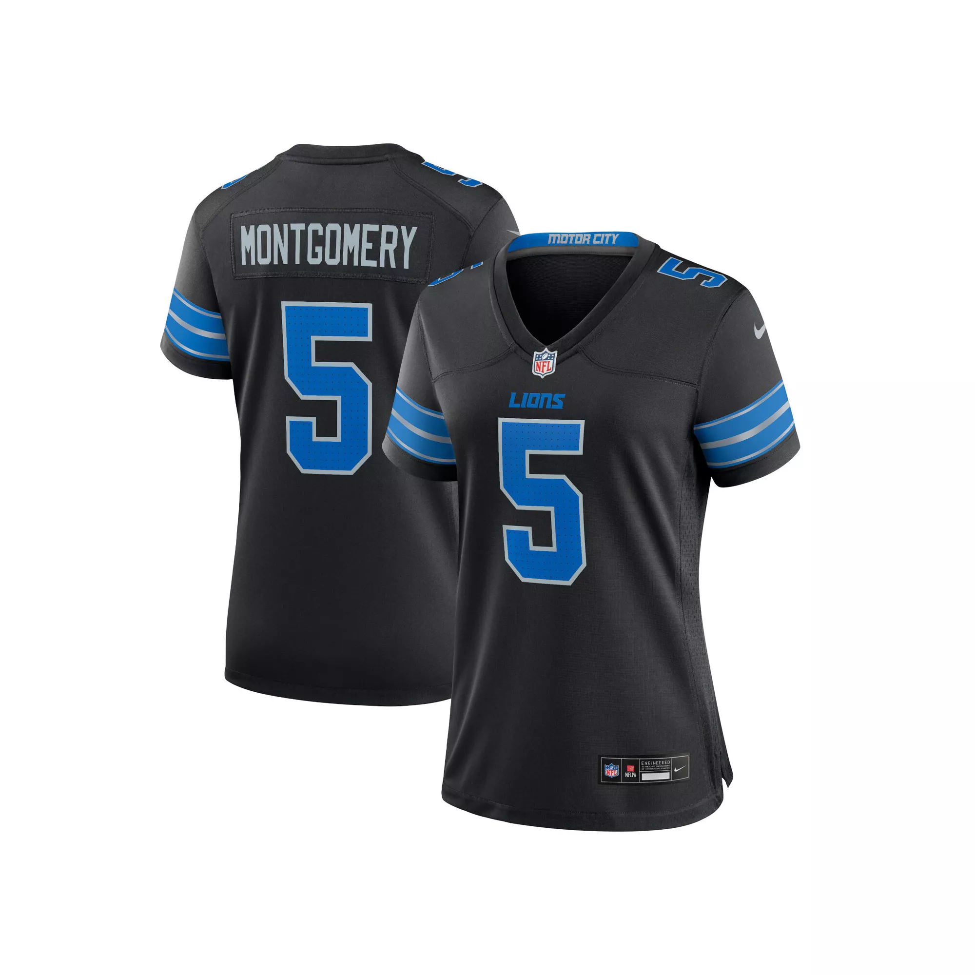 Women's Nike David Montgomery Black Detroit Lions 2nd Alternate Game Jersey