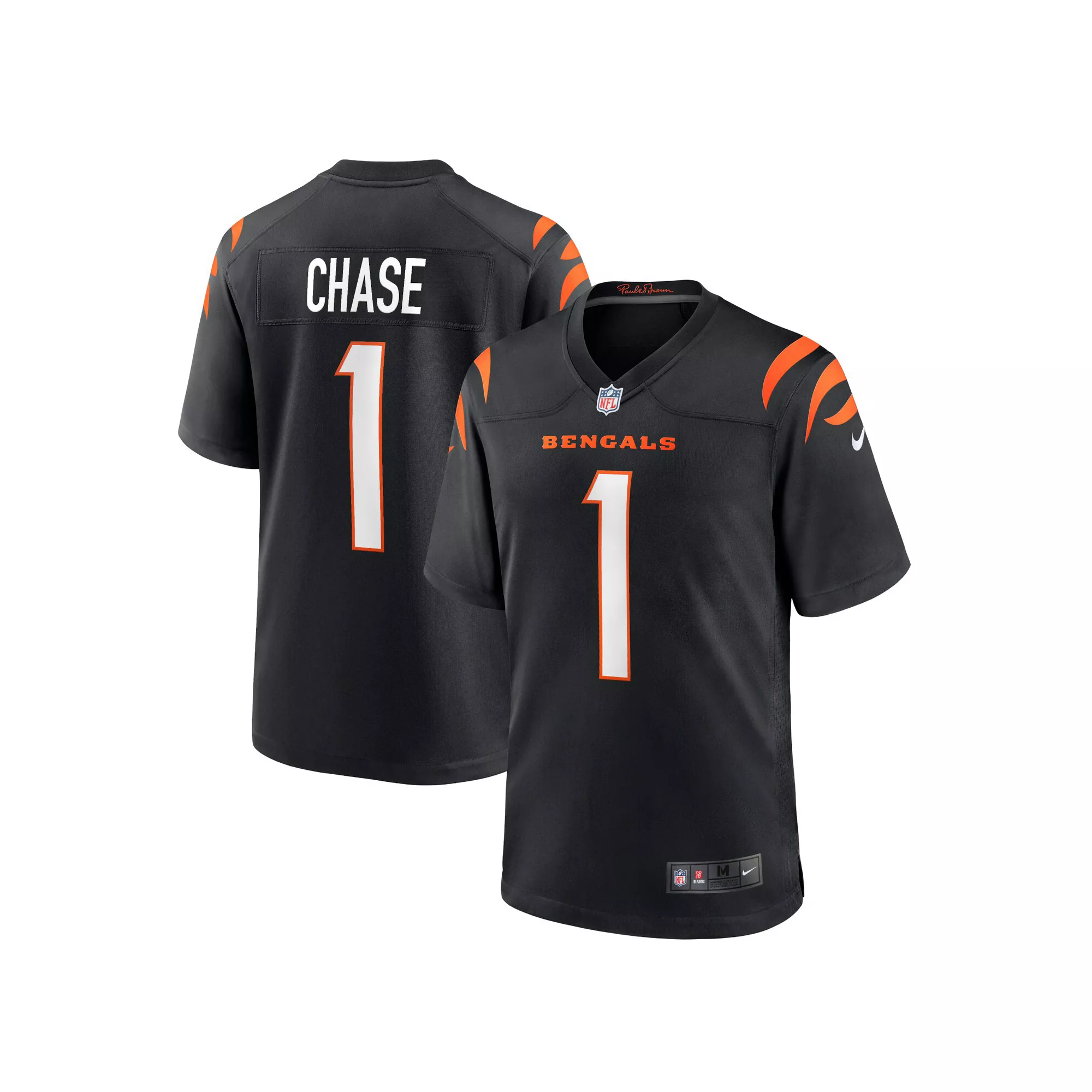 Men's Nike Ja'Marr Chase Black Cincinnati Bengals 2021 NFL Draft First Round Pick Game Jersey