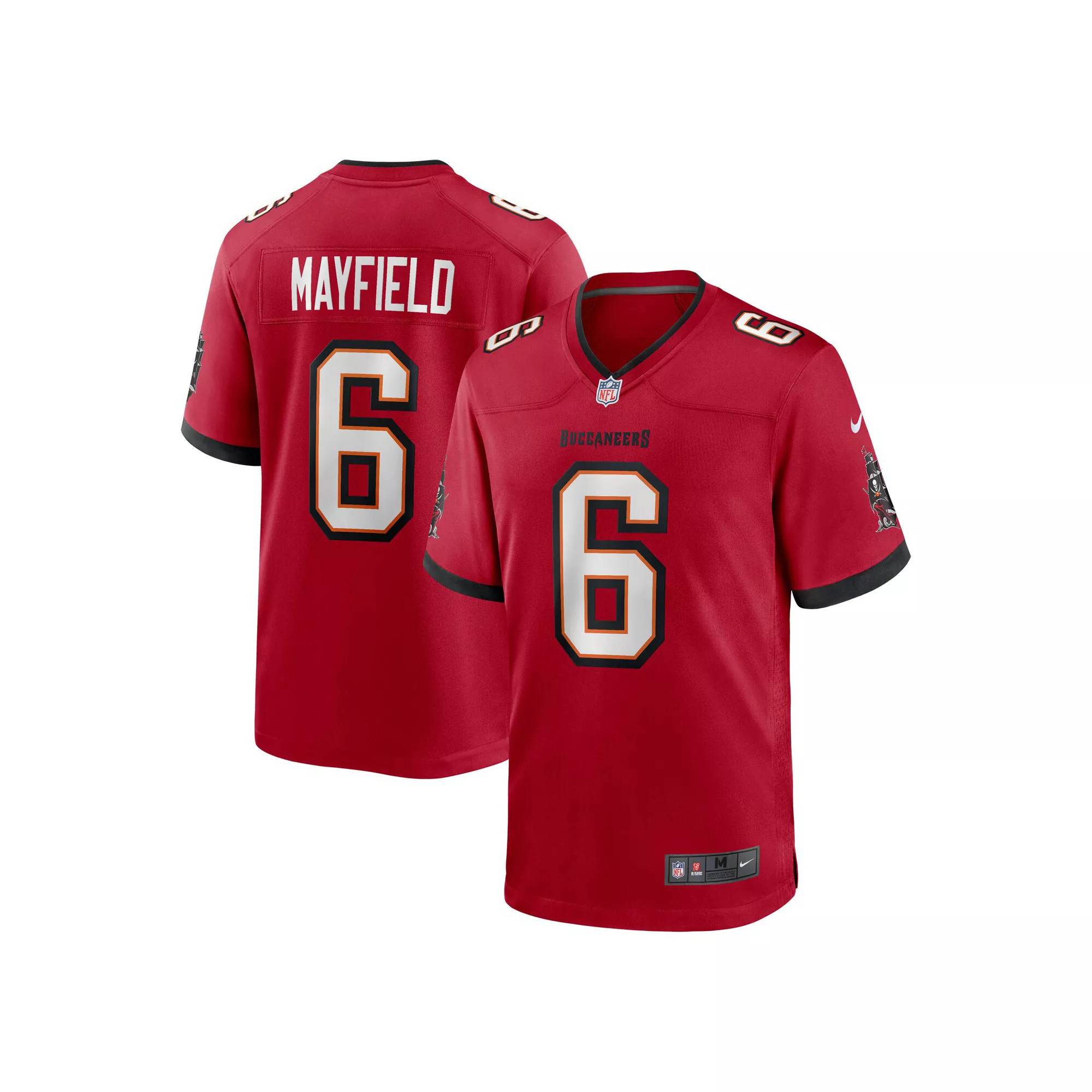 Men's Nike Baker Mayfield Red Tampa Bay Buccaneers Team Game Jersey