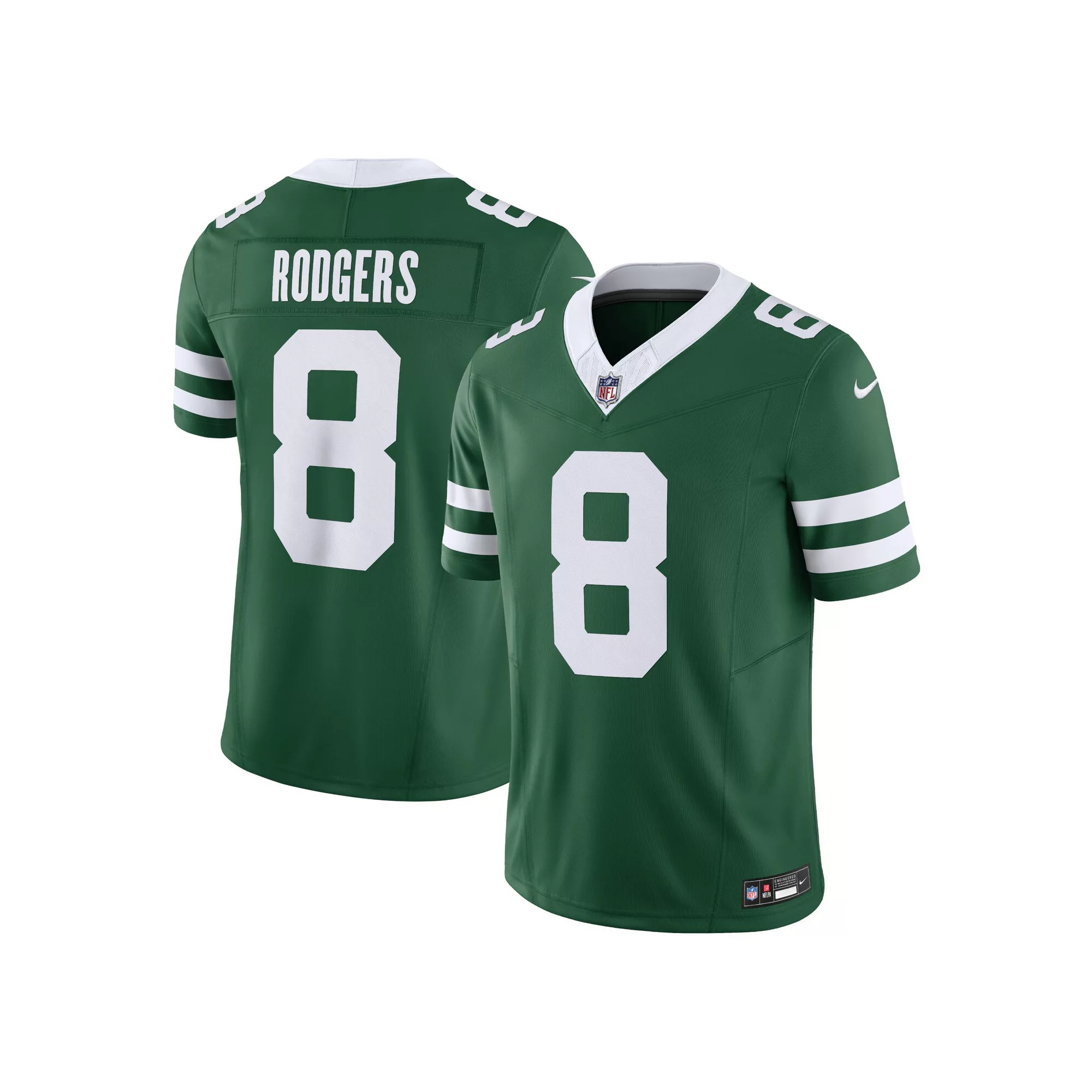 Men's Nike Aaron Rodgers Legacy Green New York Jets Vapor F.U.S.E. Limited Jersey