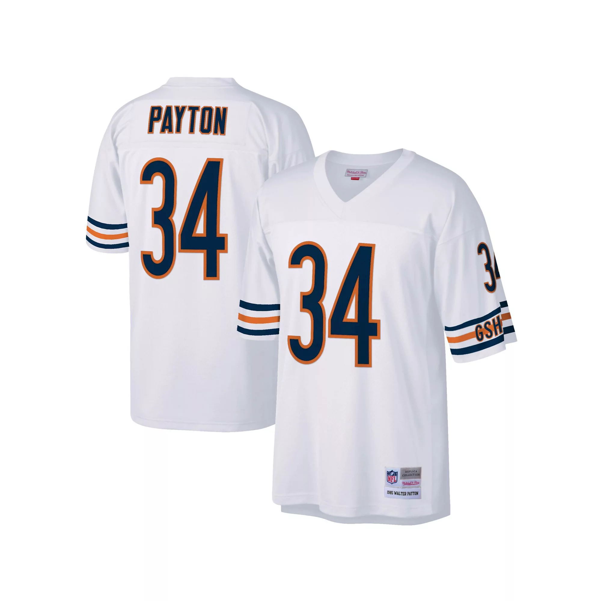 Men's Mitchell & Ness Walter Payton White Chicago Bears Legacy Replica Jersey