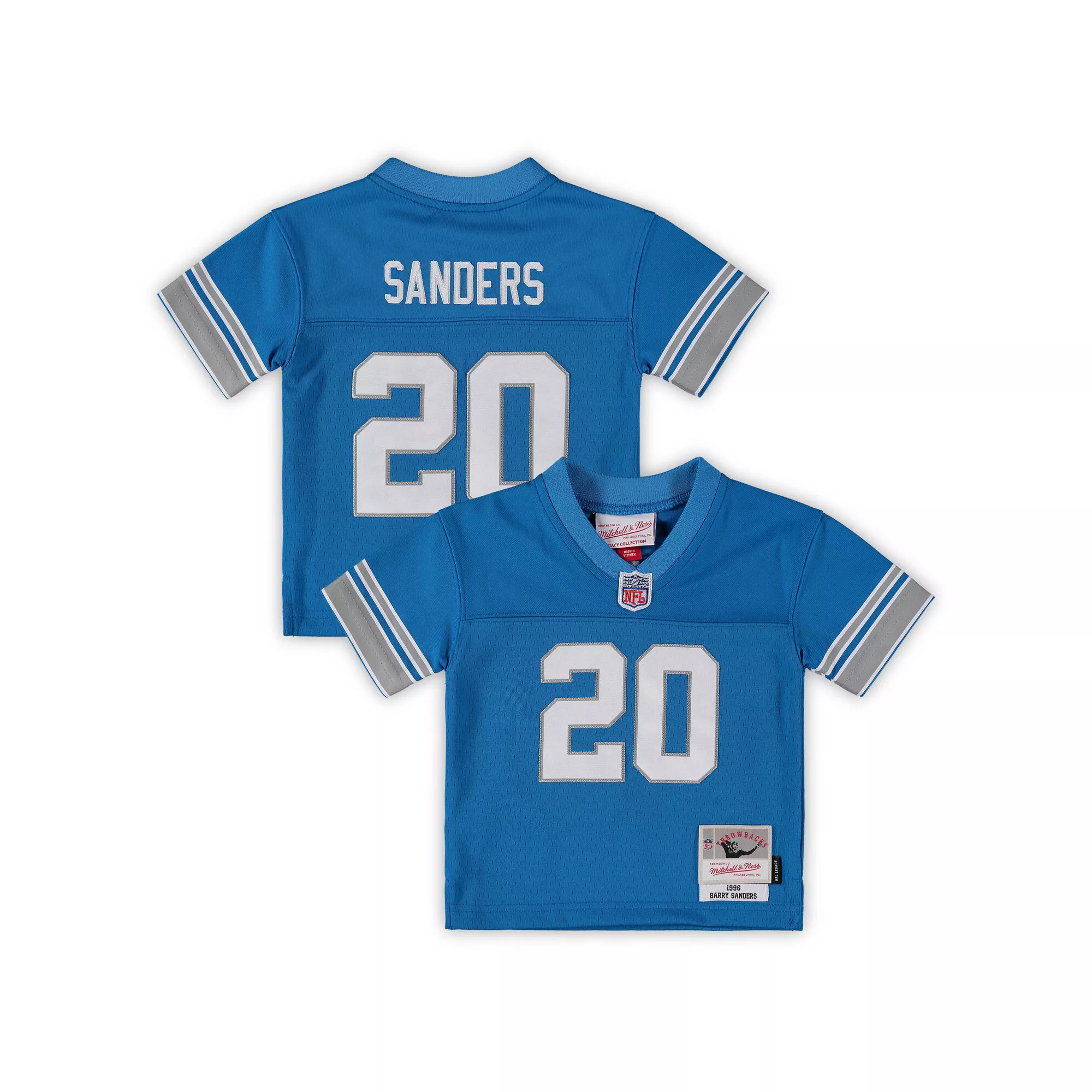 Infant Mitchell & Ness Barry Sanders Blue Detroit Lions 1996 Retired Legacy Jersey