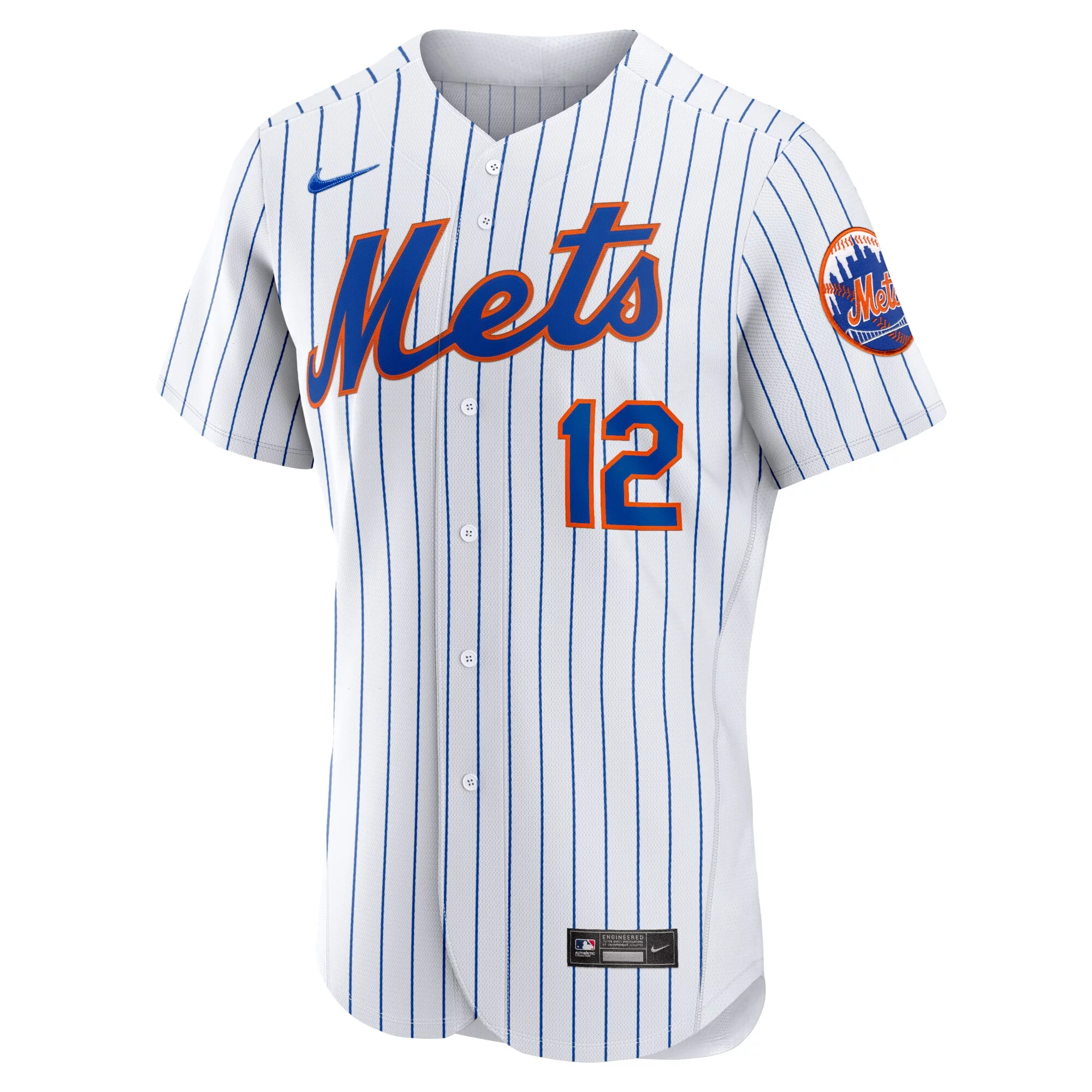 Men's Nike Francisco Lindor White New York Mets Home Authentic Player Jersey