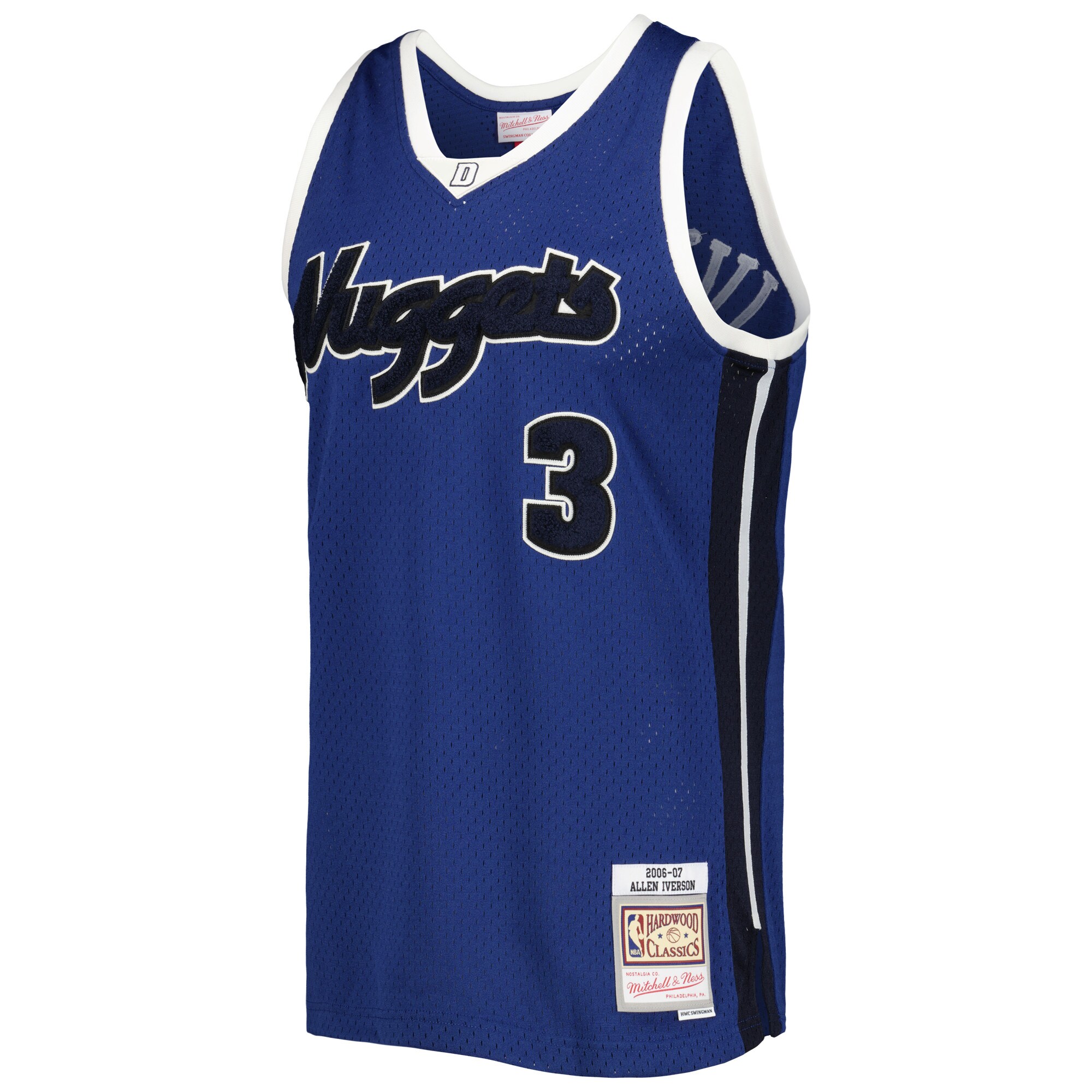 Allen Iverson Denver Nuggets Mitchell & Ness Hardwood Classics Off-Court Swingman Jersey - Blue