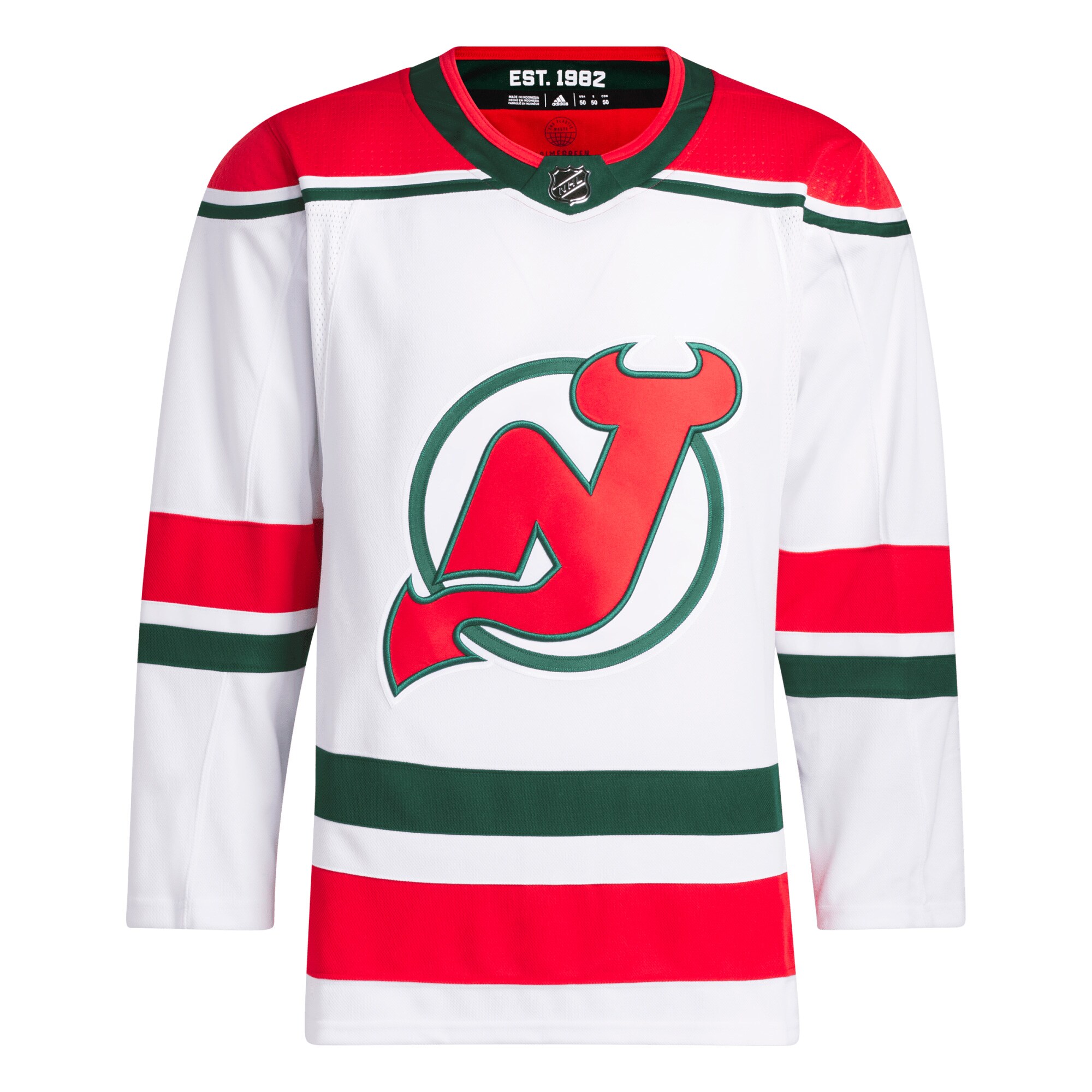 New Jersey Devils adidas 2022/23 Heritage Primegreen Authentic Pro Jersey - White