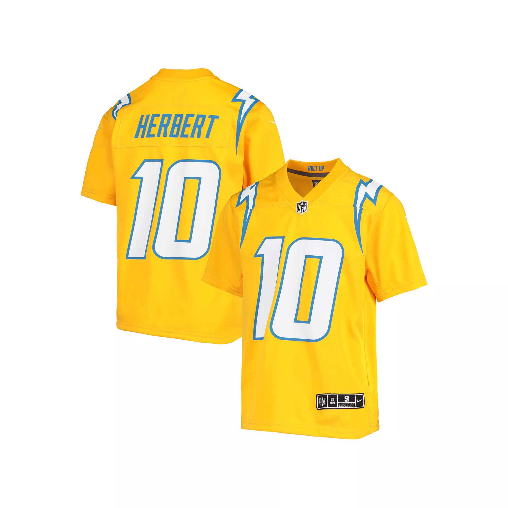 Youth Nike Justin Herbert Gold Los Angeles Chargers Inverted Team Game Jersey