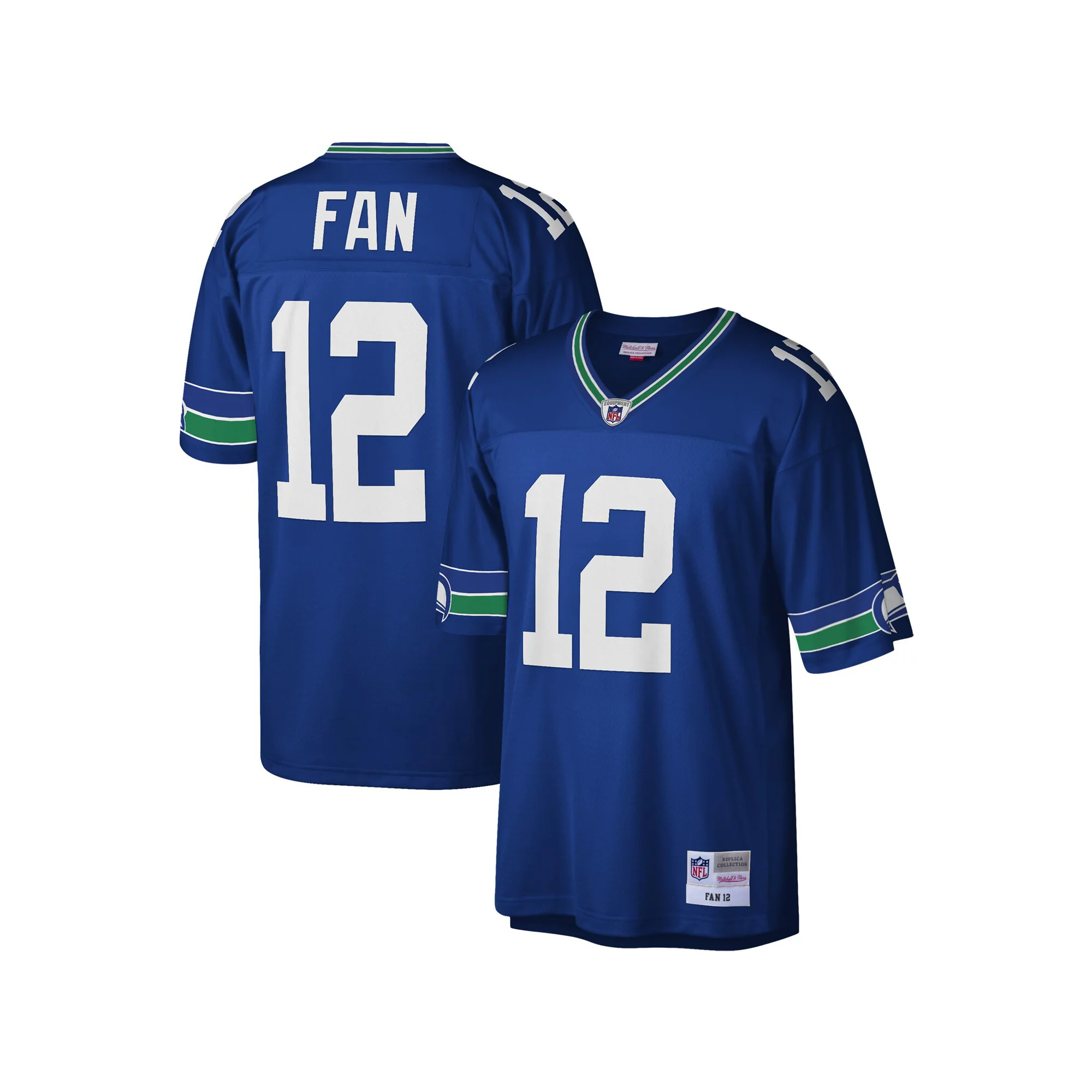 Men's Mitchell & Ness 12s Royal Seattle Seahawks Legacy Replica Jersey