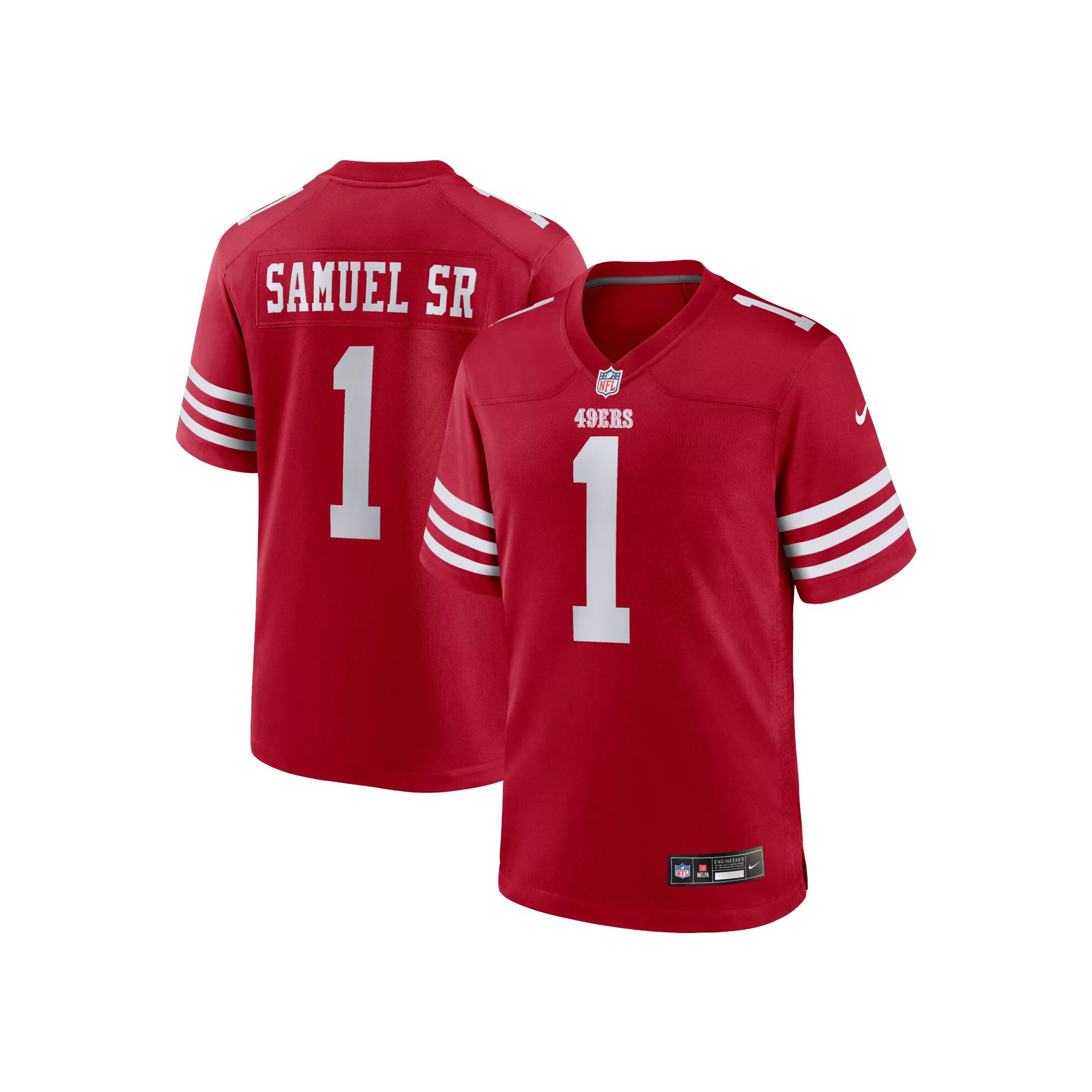 Men's Nike Deebo Samuel Sr Scarlet San Francisco 49ers Game Player Jersey