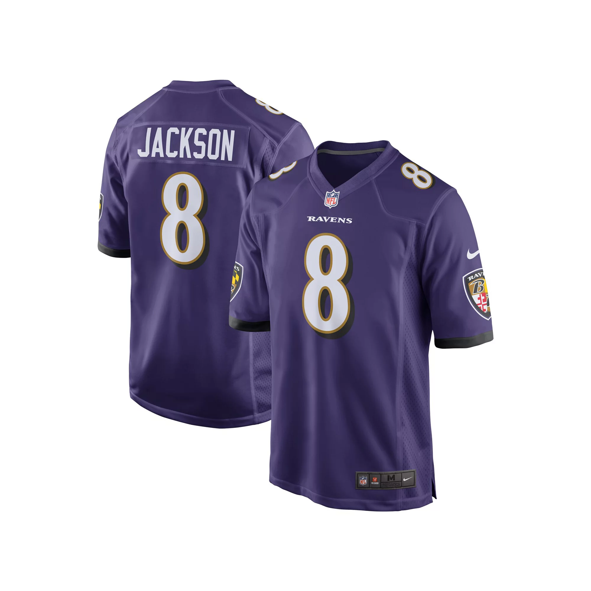 Men's Nike Lamar Jackson Purple Baltimore Ravens Game Jersey