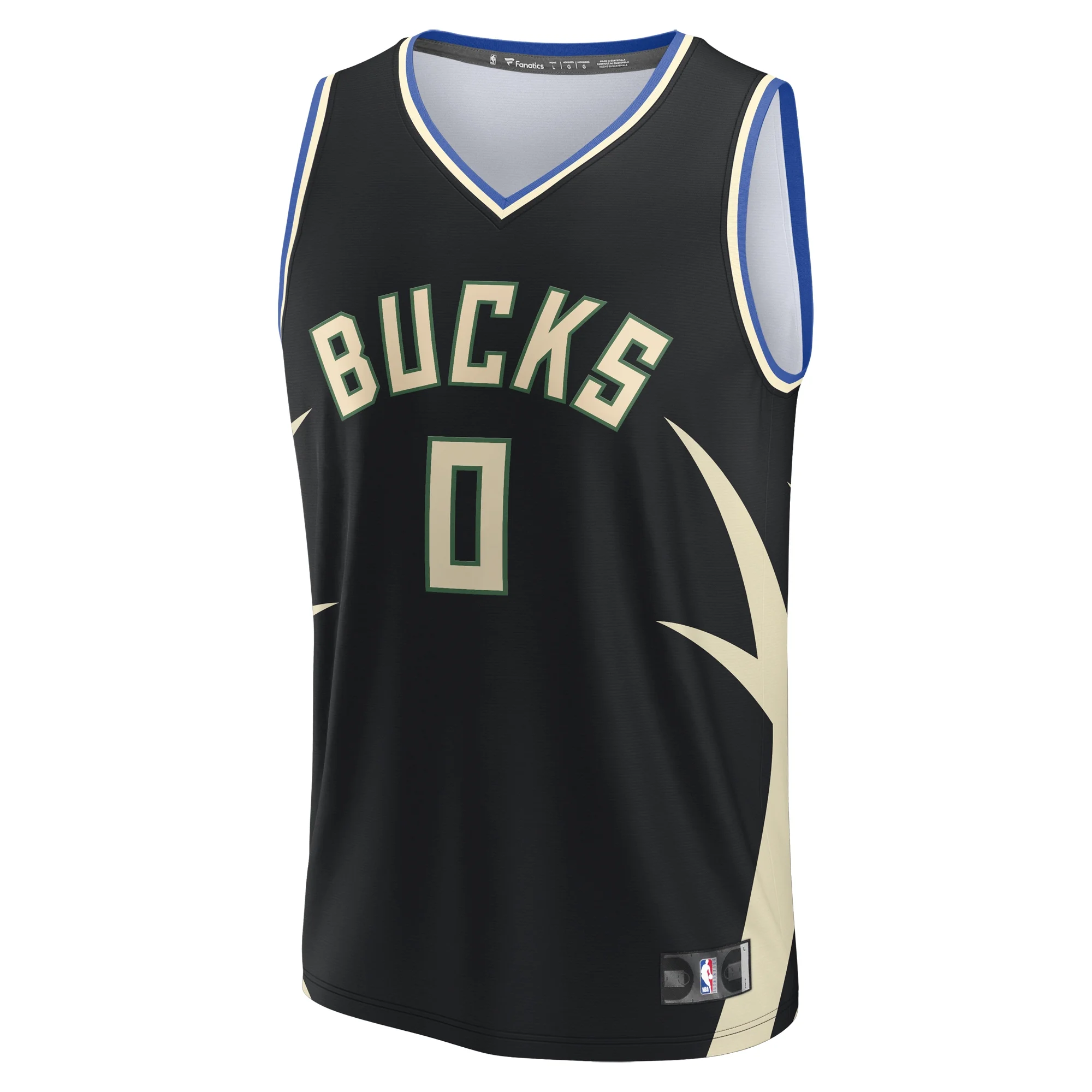 Men's Fanatics Damian Lillard Black Milwaukee Bucks Fast Break Player Jersey - Statement Edition