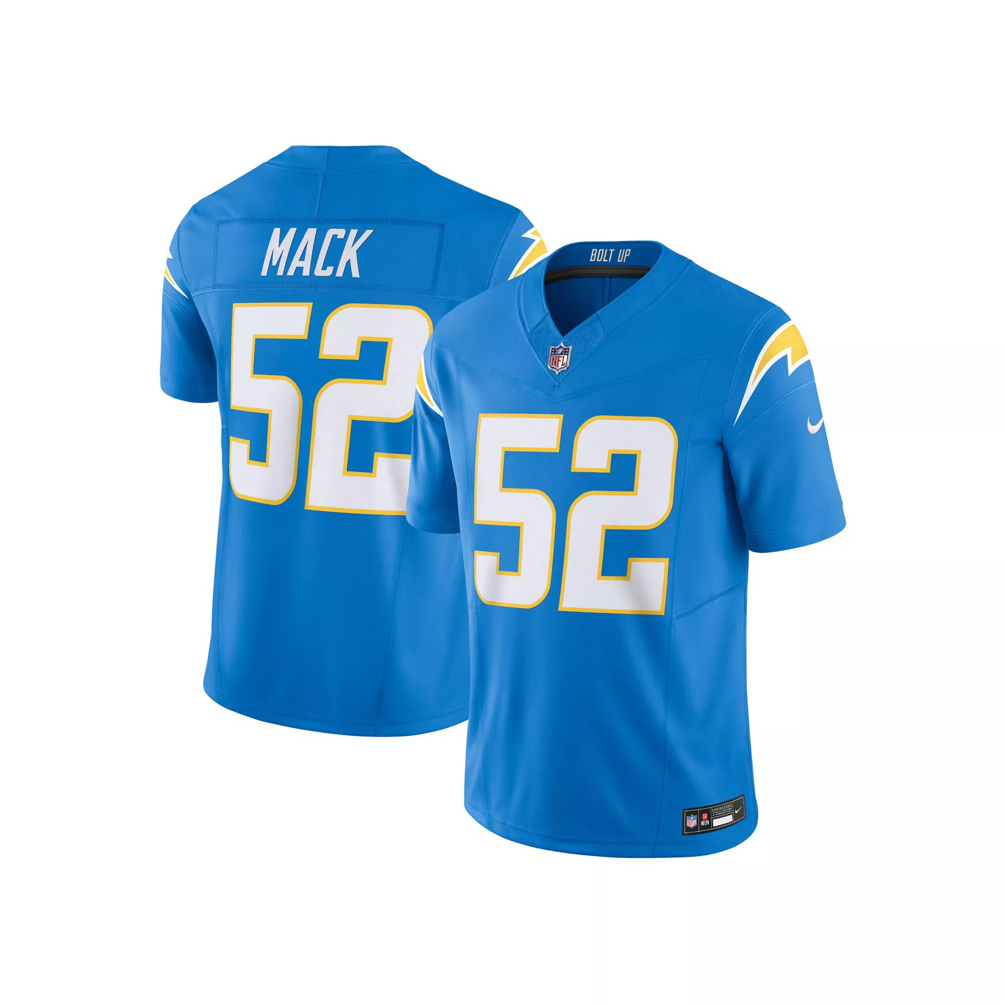 Men's Nike Khalil Mack Powder Blue Los Angeles Chargers Vapor F.U.S.E. Limited  Jersey