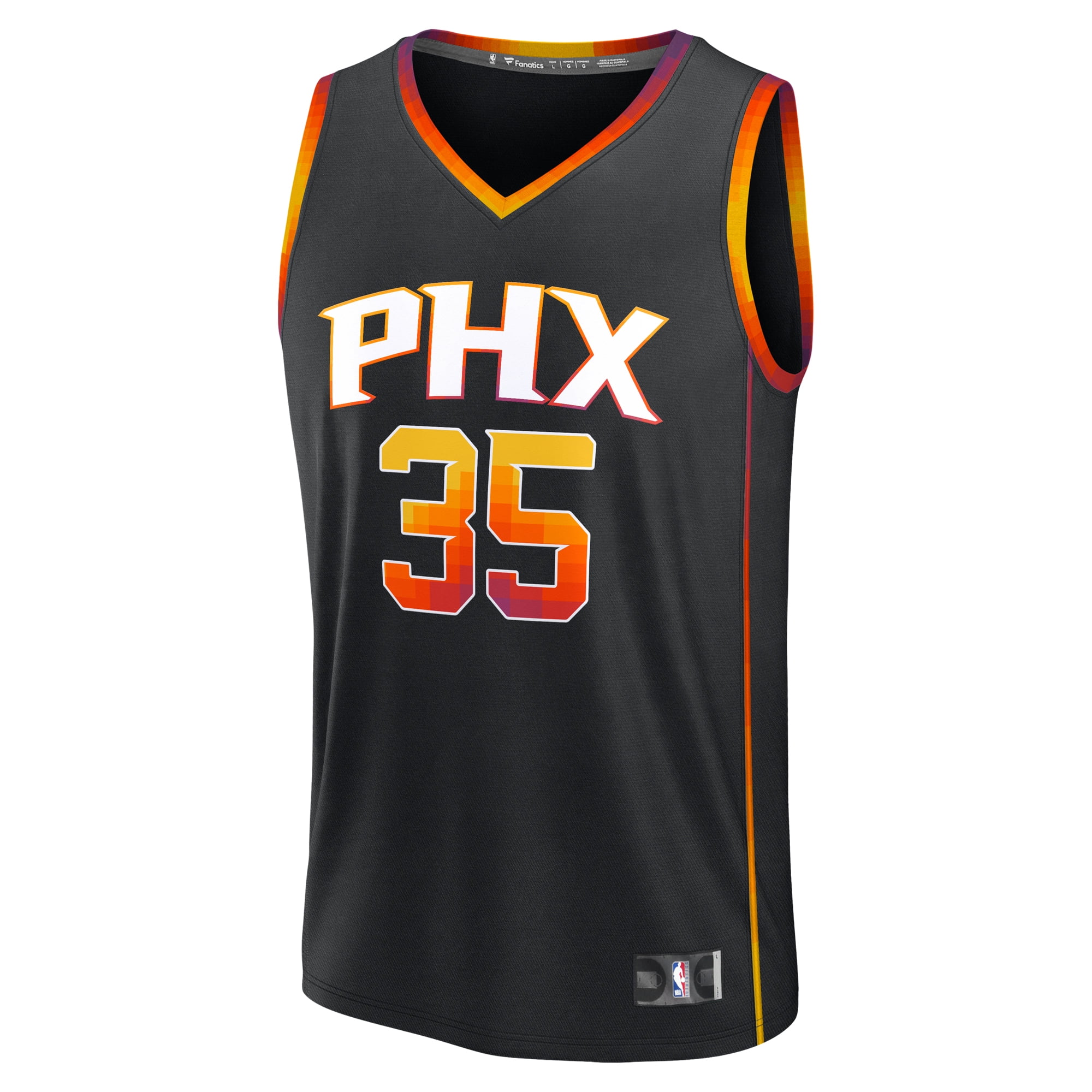 Youth Fanatics Kevin Durant Black Phoenix Suns Fast Break Replica Player Jersey - Statement Edition