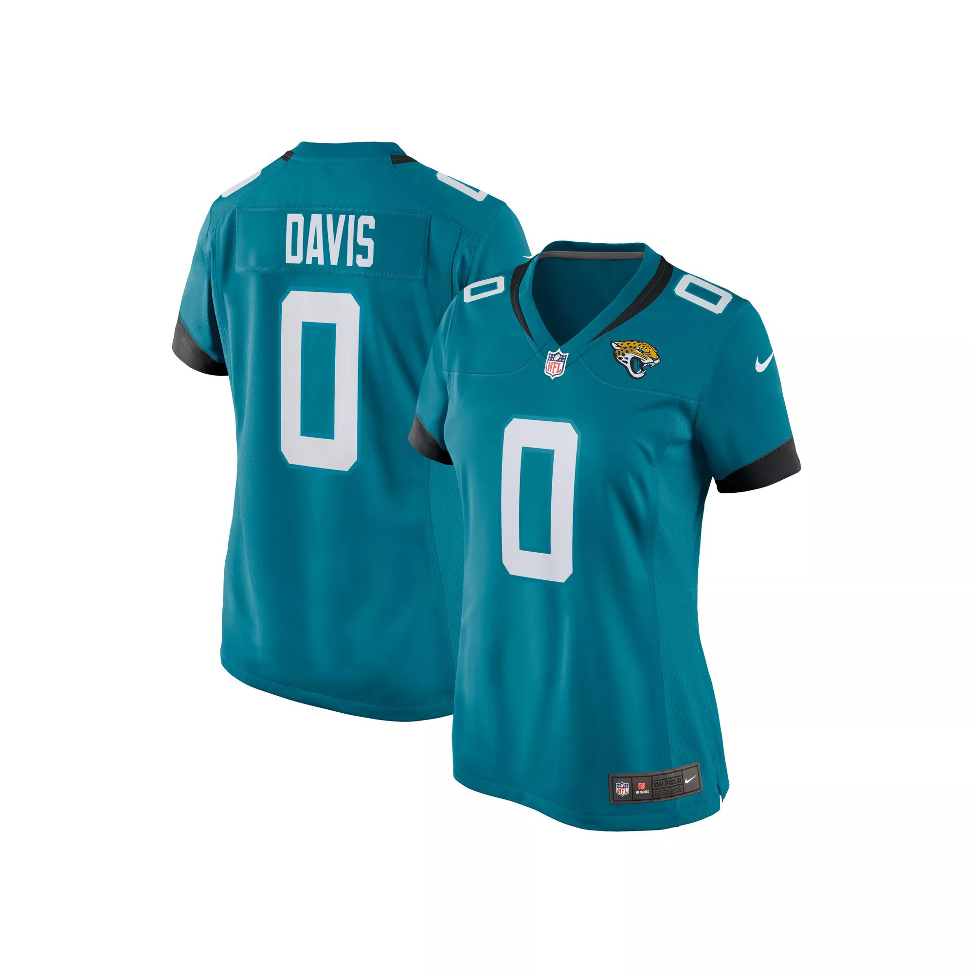 Women's Nike Gabe Davis Teal Jacksonville Jaguars Team Game Player Jersey