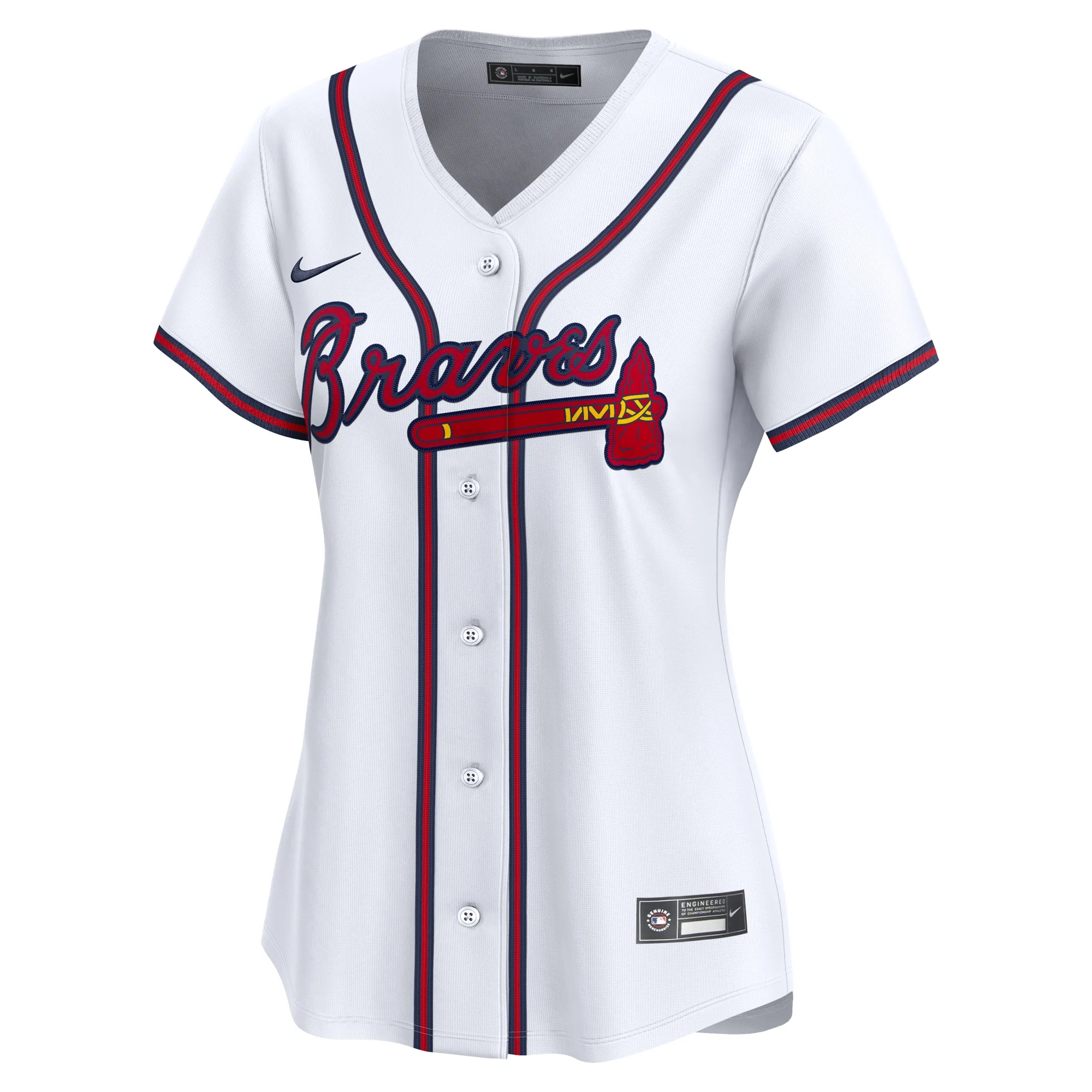 Women's Nike White Atlanta Braves #1 Mom Home Limited Jersey