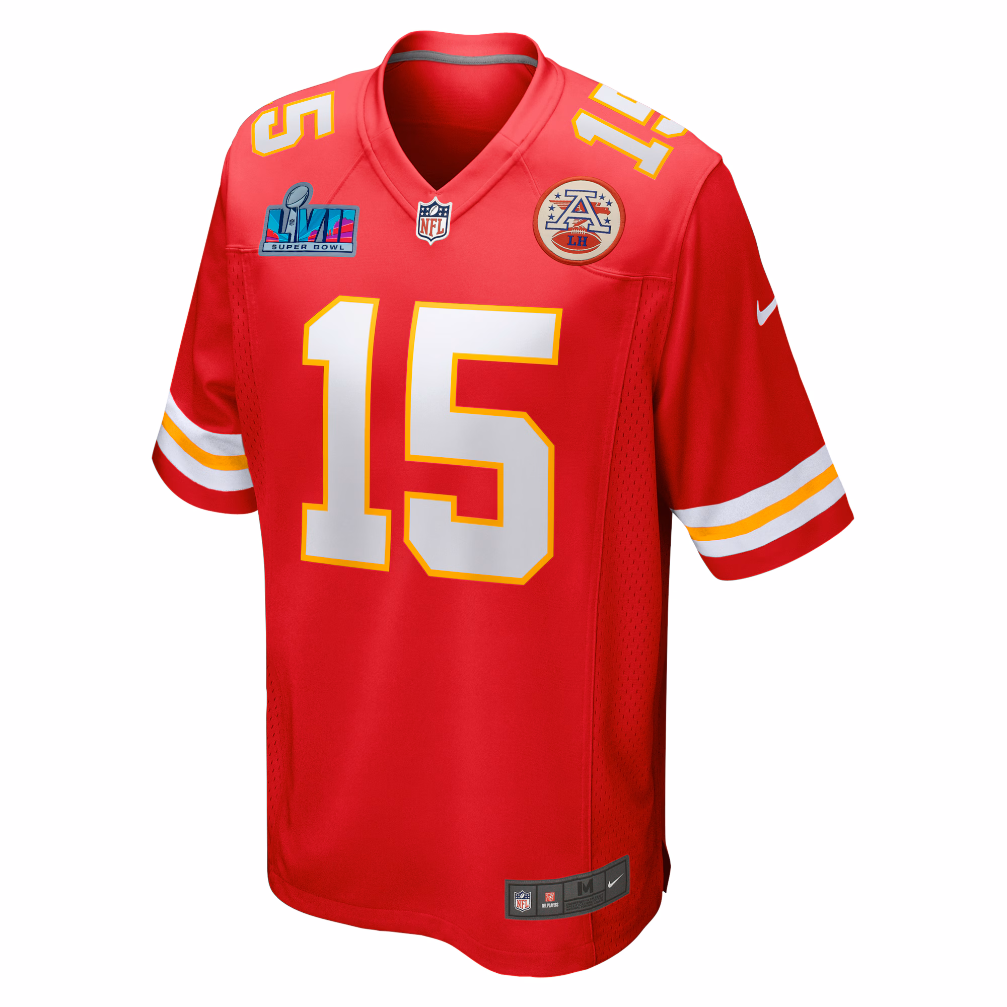 Patrick Mahomes Kansas City Chiefs Nike Super Bowl LVII (2022 Season) Patch Game Jersey - Red