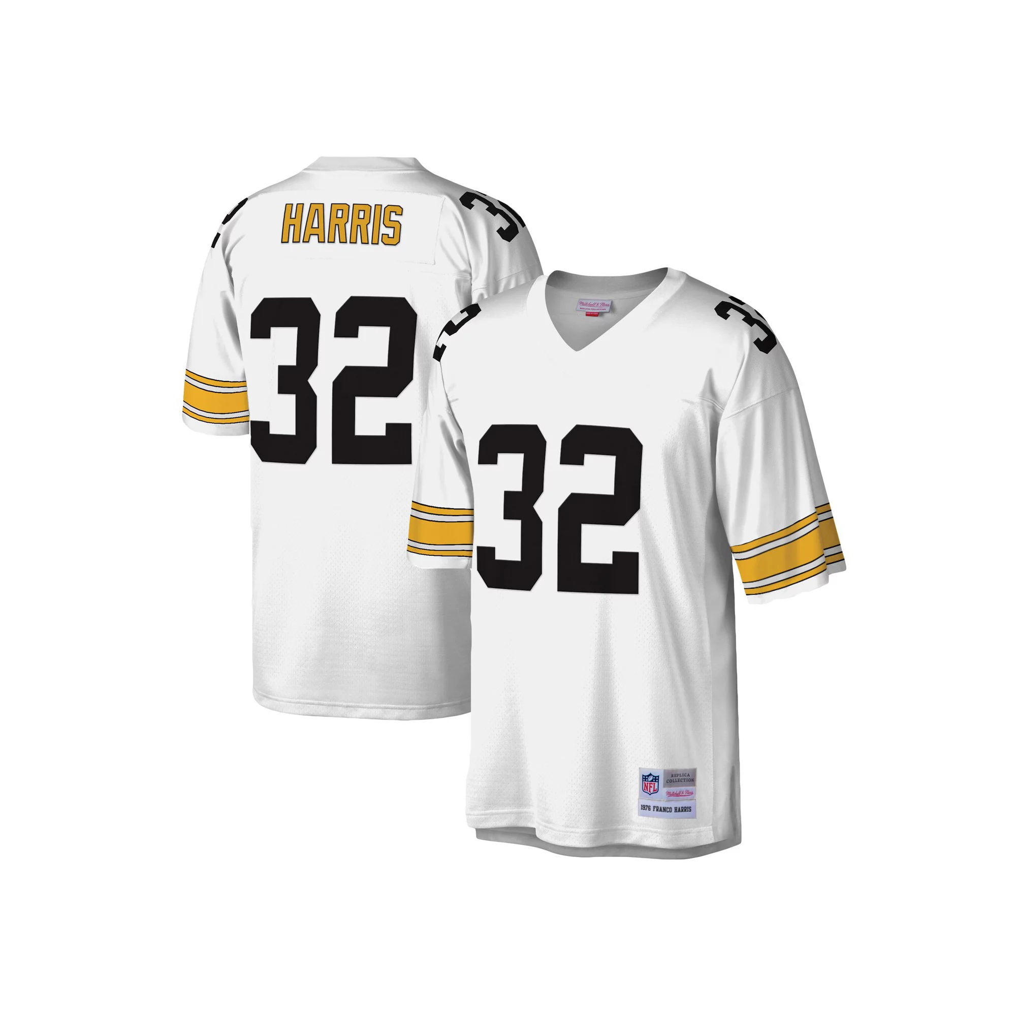 Men's Mitchell & Ness Franco Harris White Pittsburgh Steelers Legacy Replica Jersey