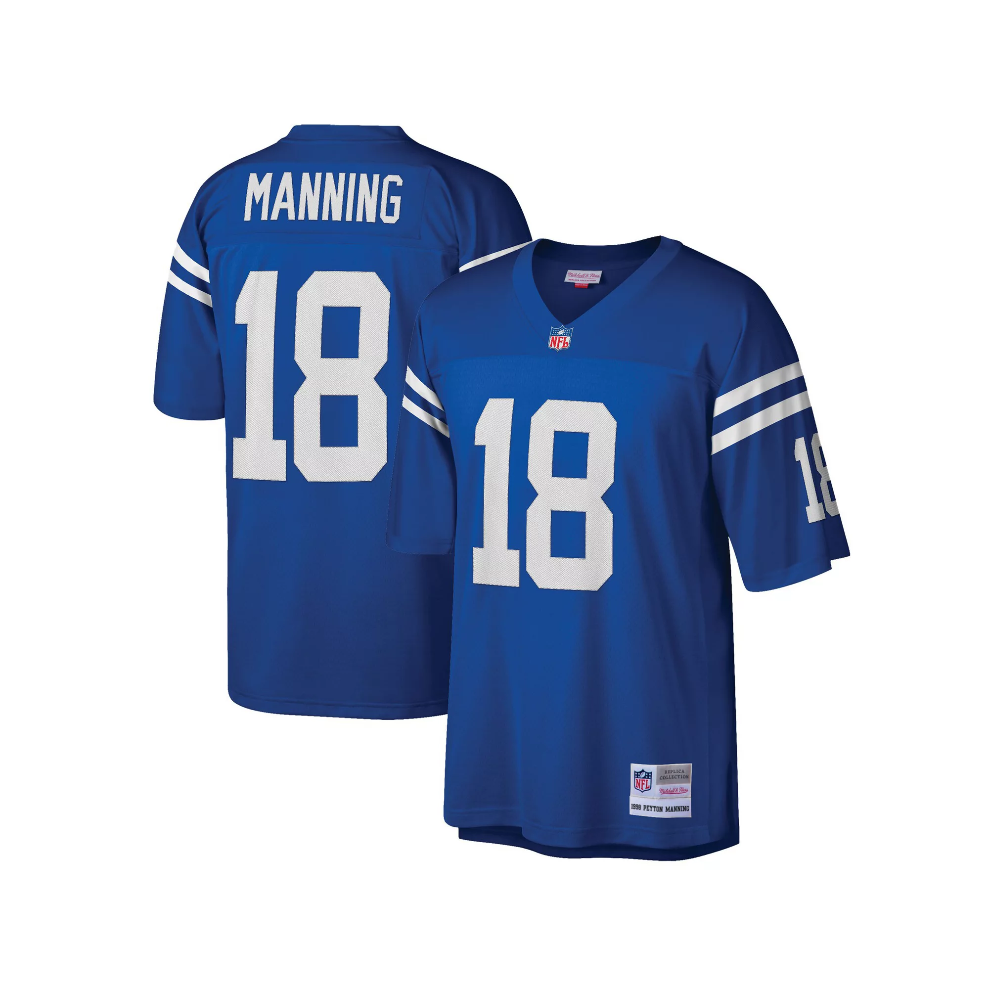 Men's Mitchell & Ness Peyton Manning Royal Indianapolis Colts Big & Tall 1998 Retired Player Replica Jersey