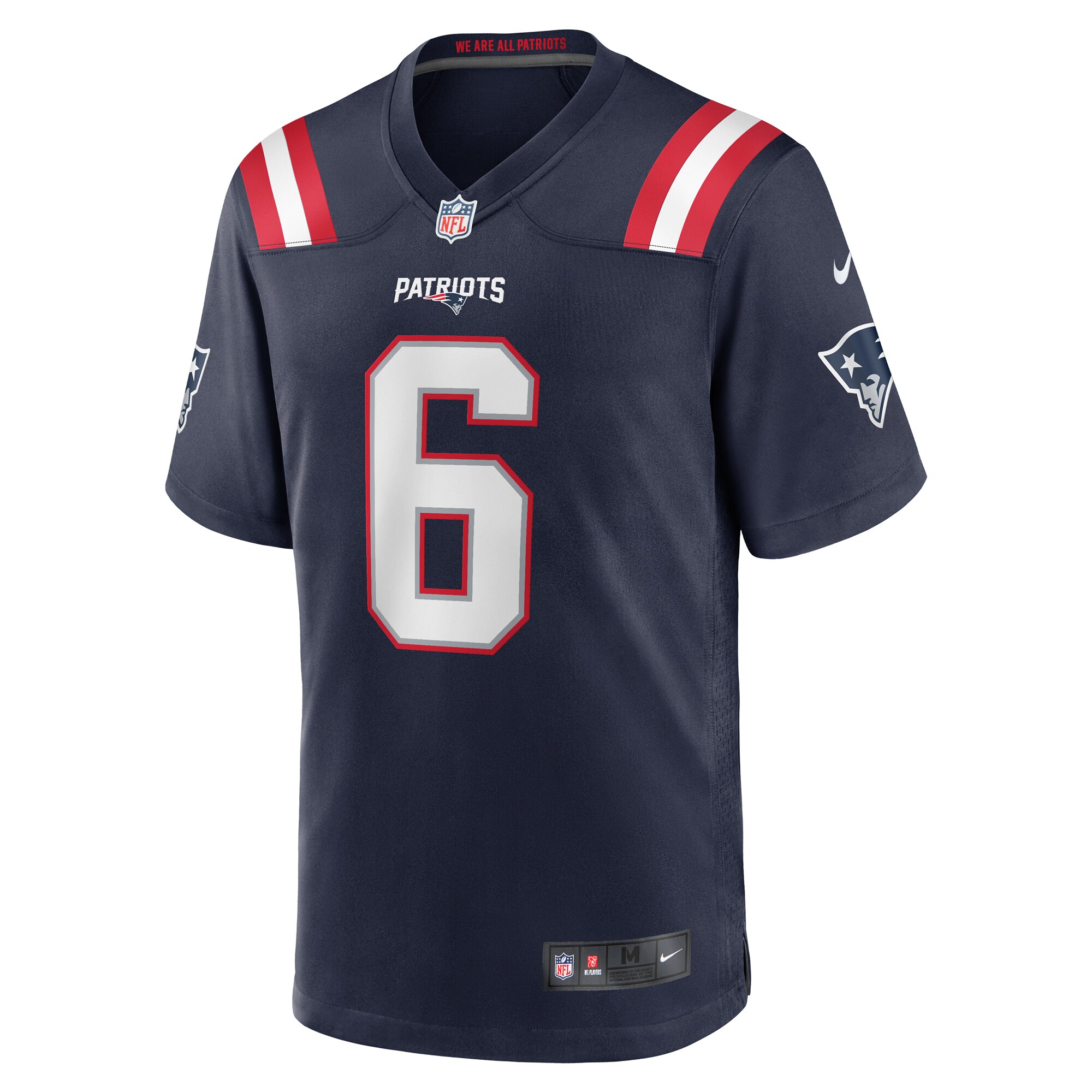 Christian Gonzalez New England Patriots Nike Team Game Jersey -  Navy