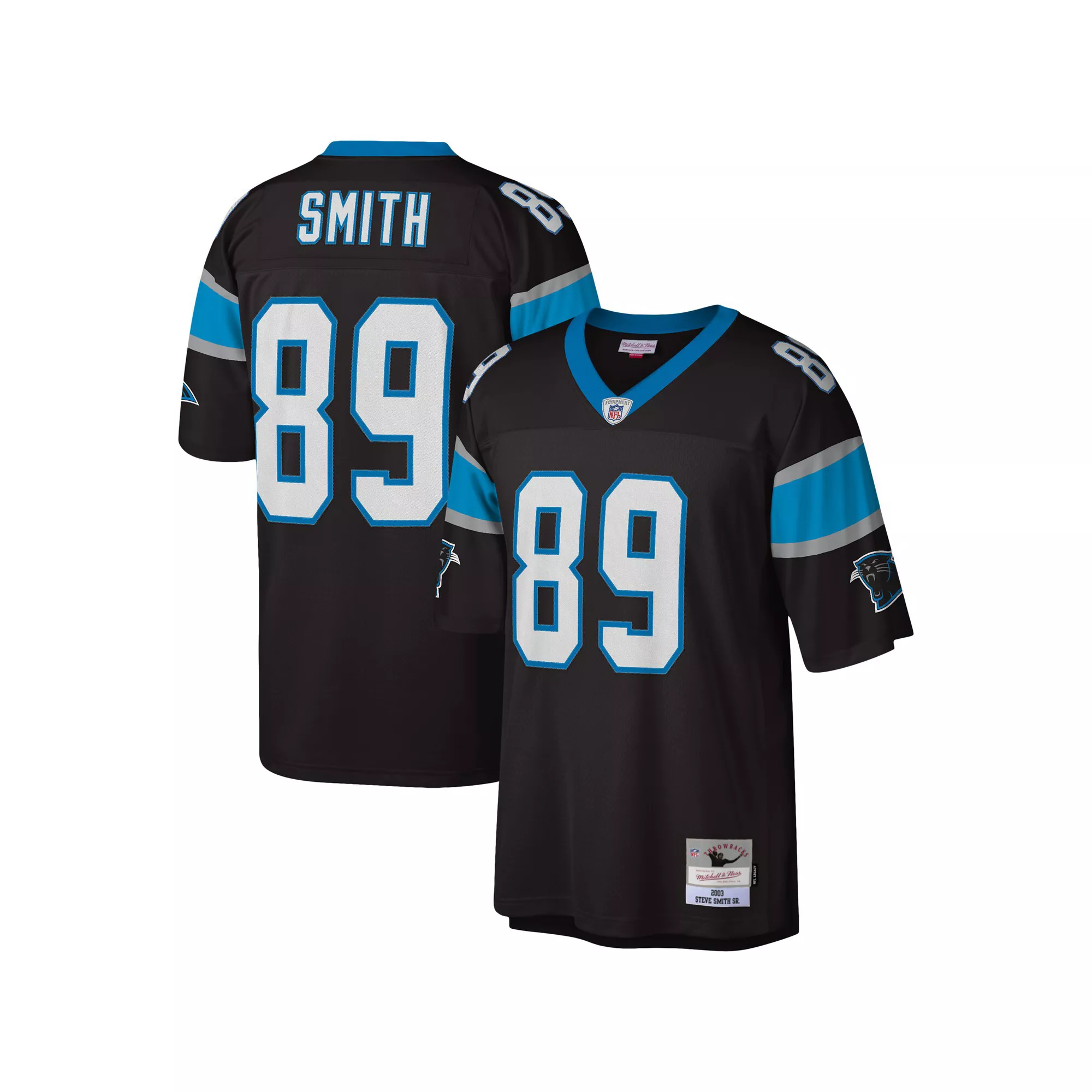 Men's Mitchell & Ness Steve Smith Black Carolina Panthers 2003 Legacy Replica Jersey