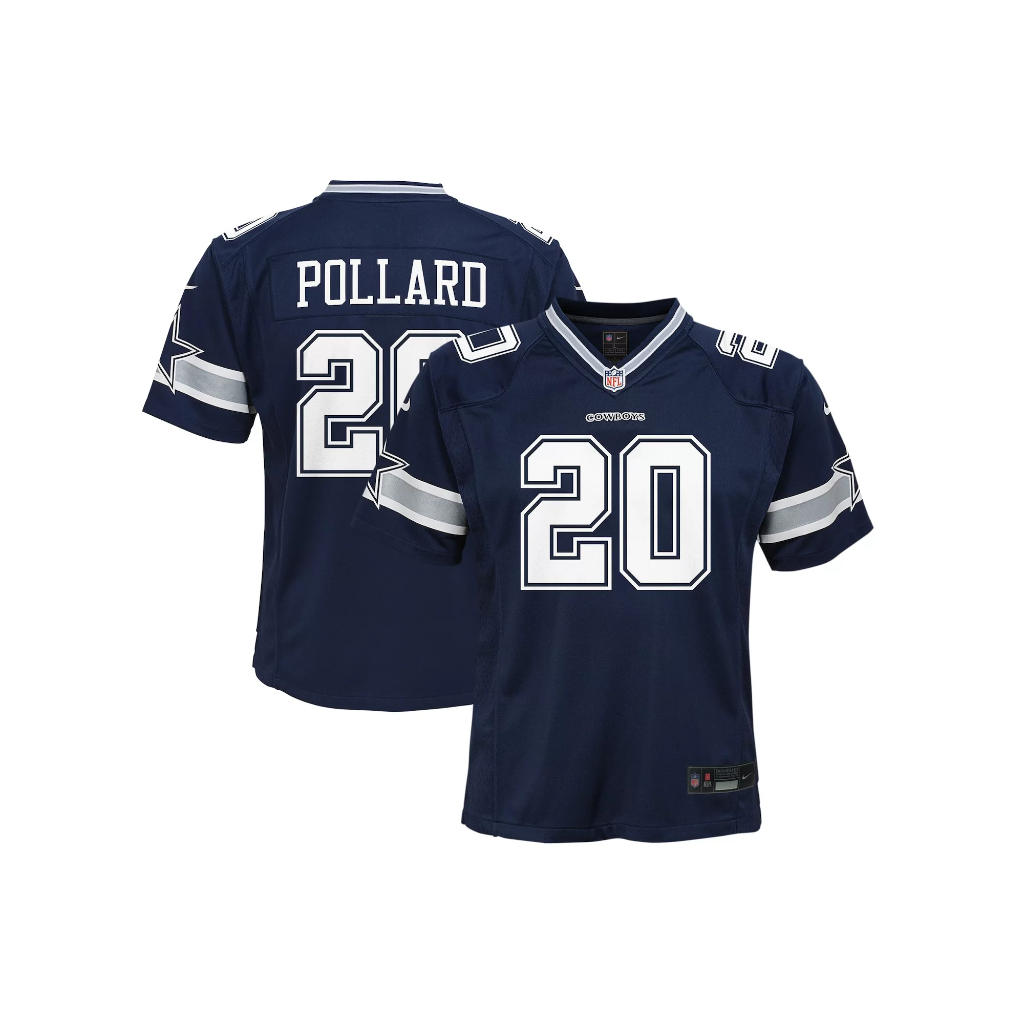Youth Nike Tony Pollard Navy Dallas Cowboys Game Jersey