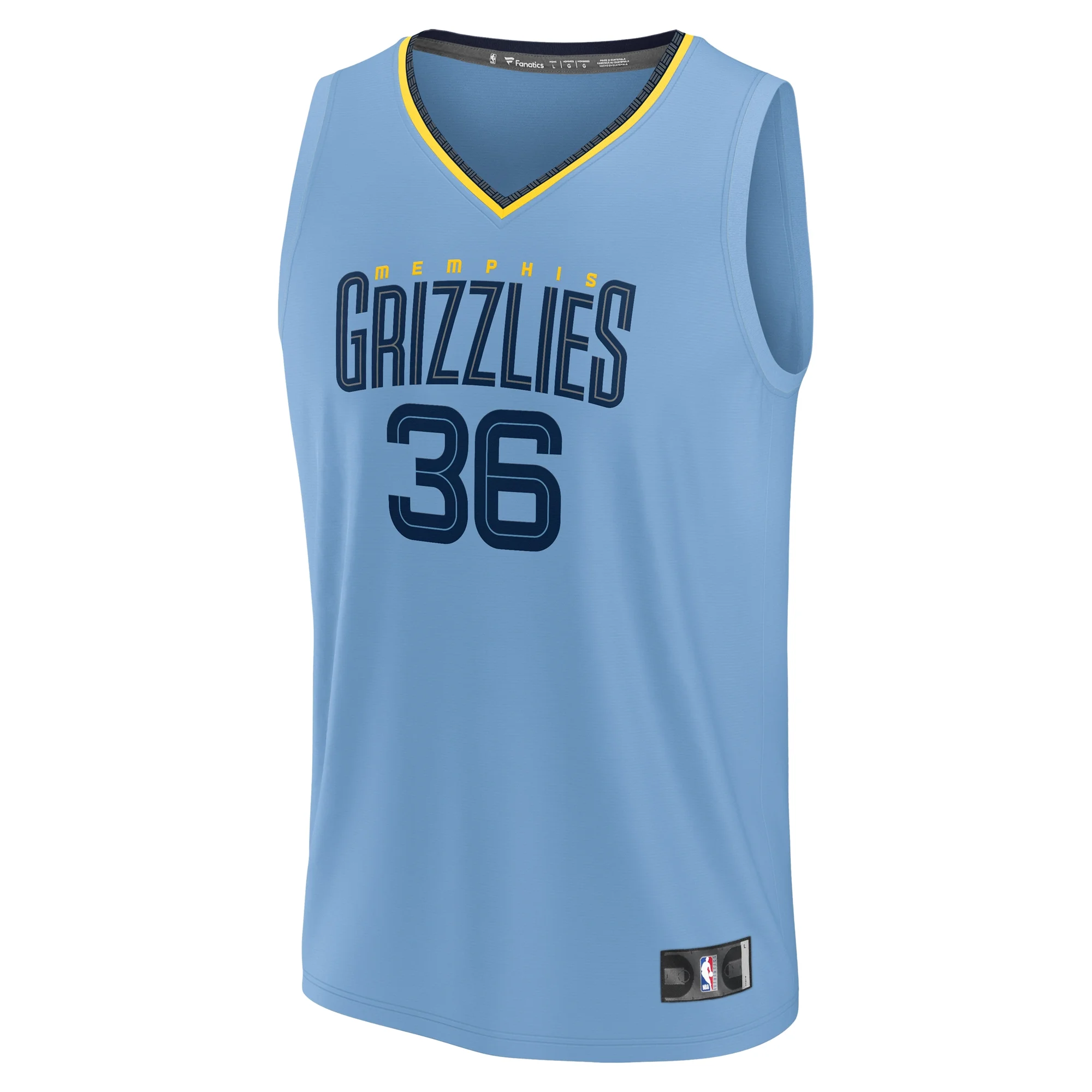 Men's Fanatics Marcus Smart Light Blue Memphis Grizzlies Fast Break Player Jersey - Statement Edition