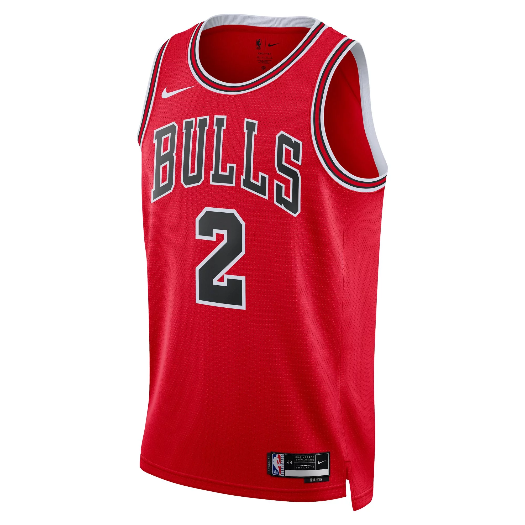 Unisex Nike Lonzo Ball Red Chicago Bulls Swingman Jersey - Icon Edition
