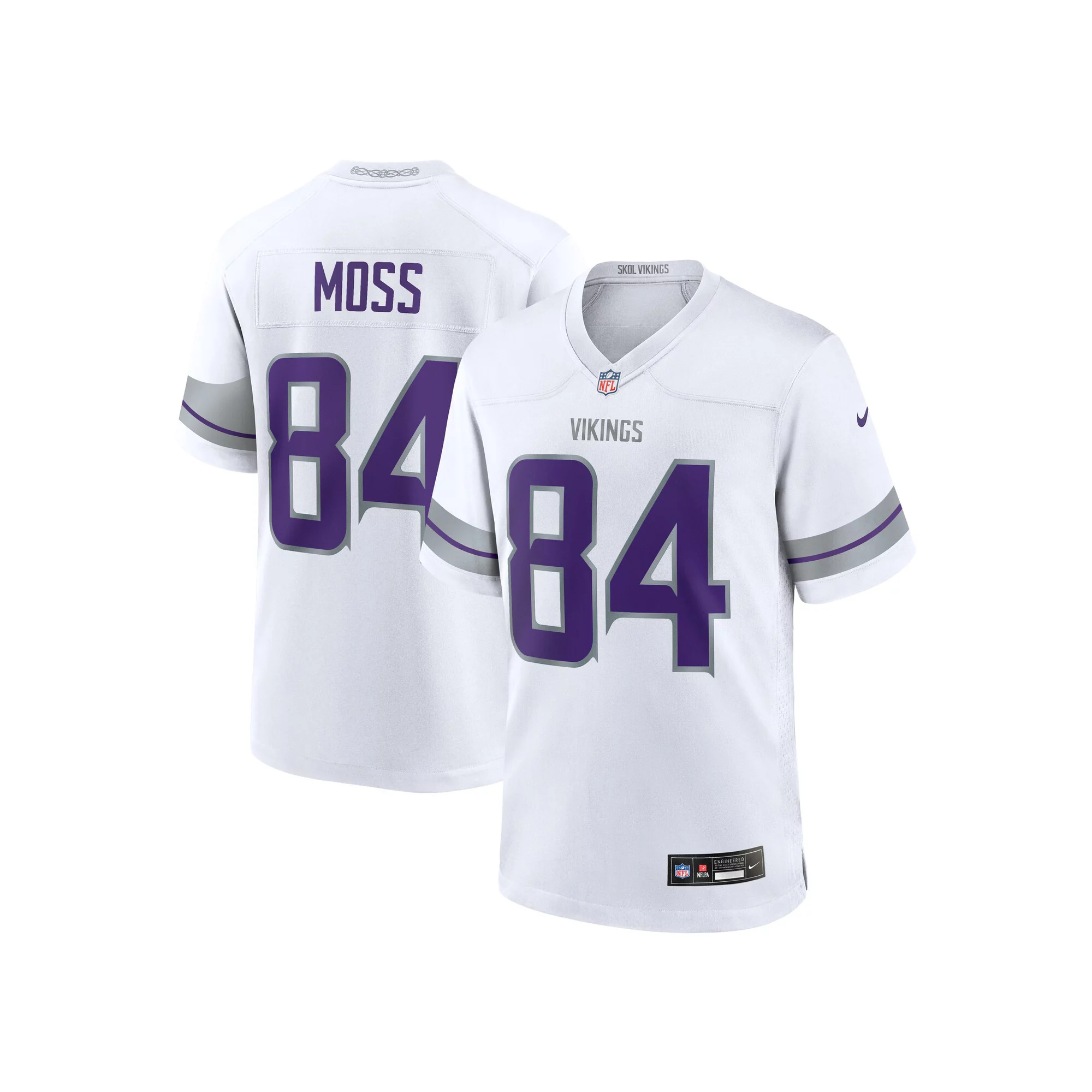 Men's Nike Randy Moss White Minnesota Vikings Alternate Retired Player Game Jersey