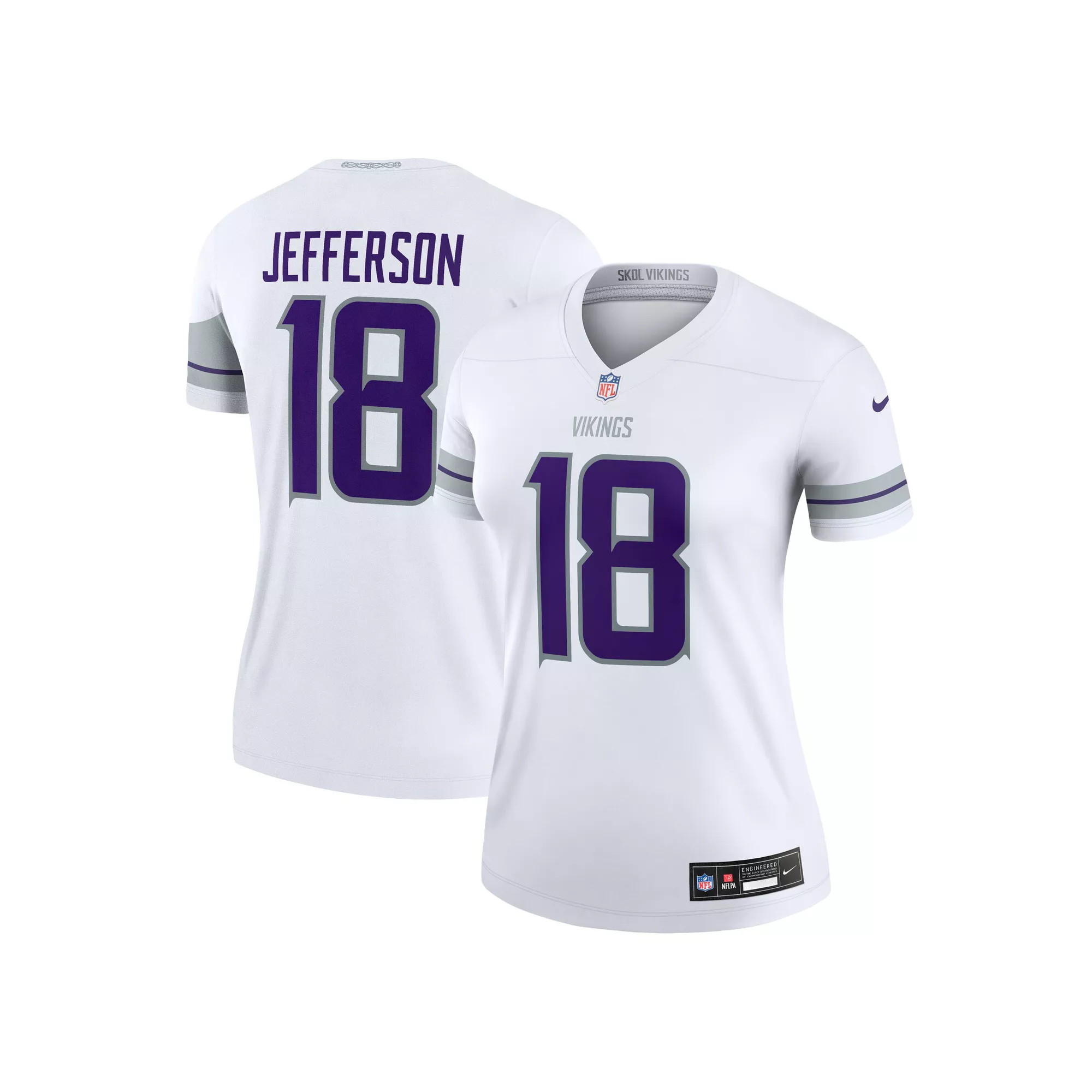 Women's Nike Justin Jefferson White Minnesota Vikings Alternate Legend Jersey