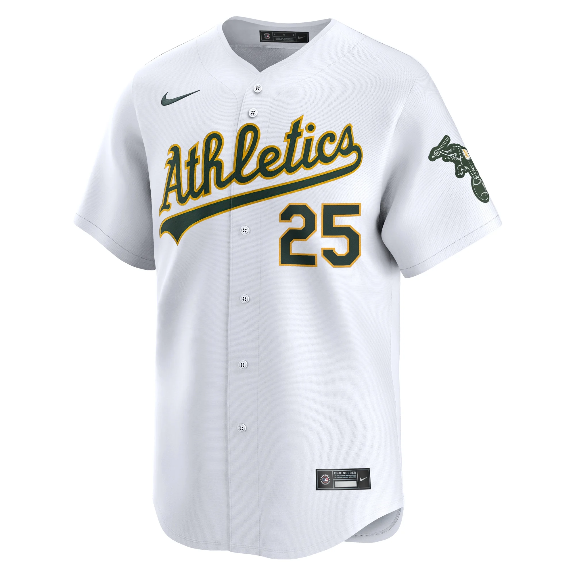 Men's Nike Brent Rooker White Oakland Athletics Home Limited Player Jersey