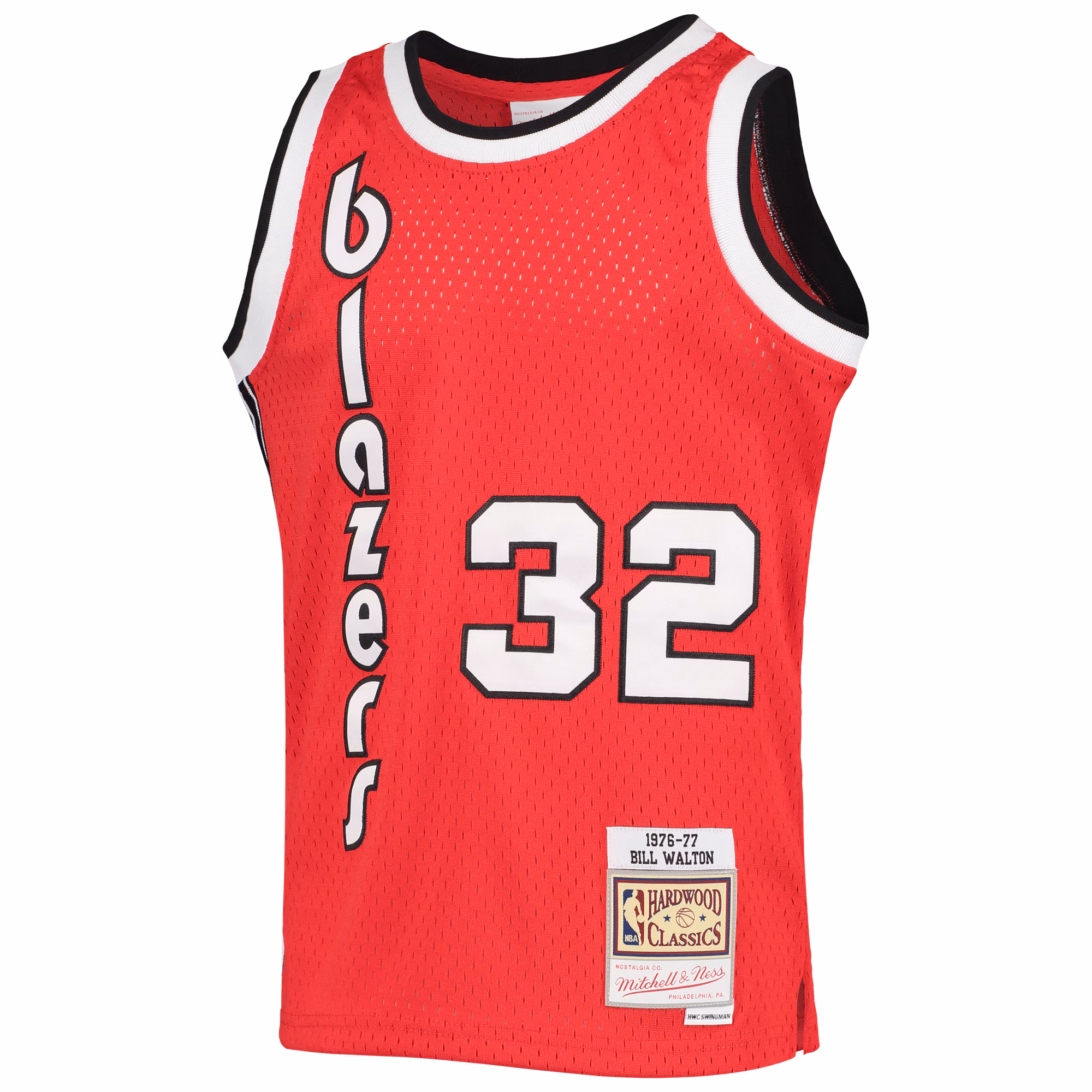 Bill Walton Portland Trail Blazers Mitchell & Ness Youth 1976/77 Hardwood Classics Swingman Jersey - Black