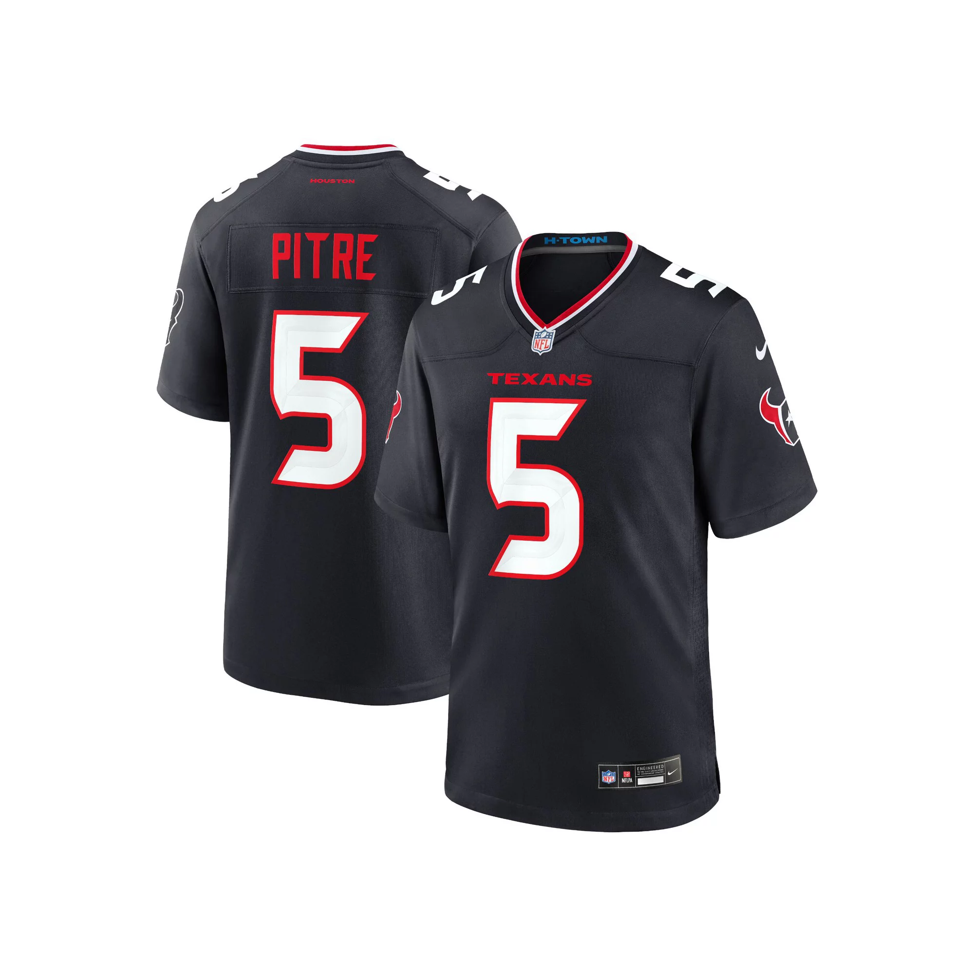 Men's Nike Jalen Pitre Navy Houston Texans Game Jersey