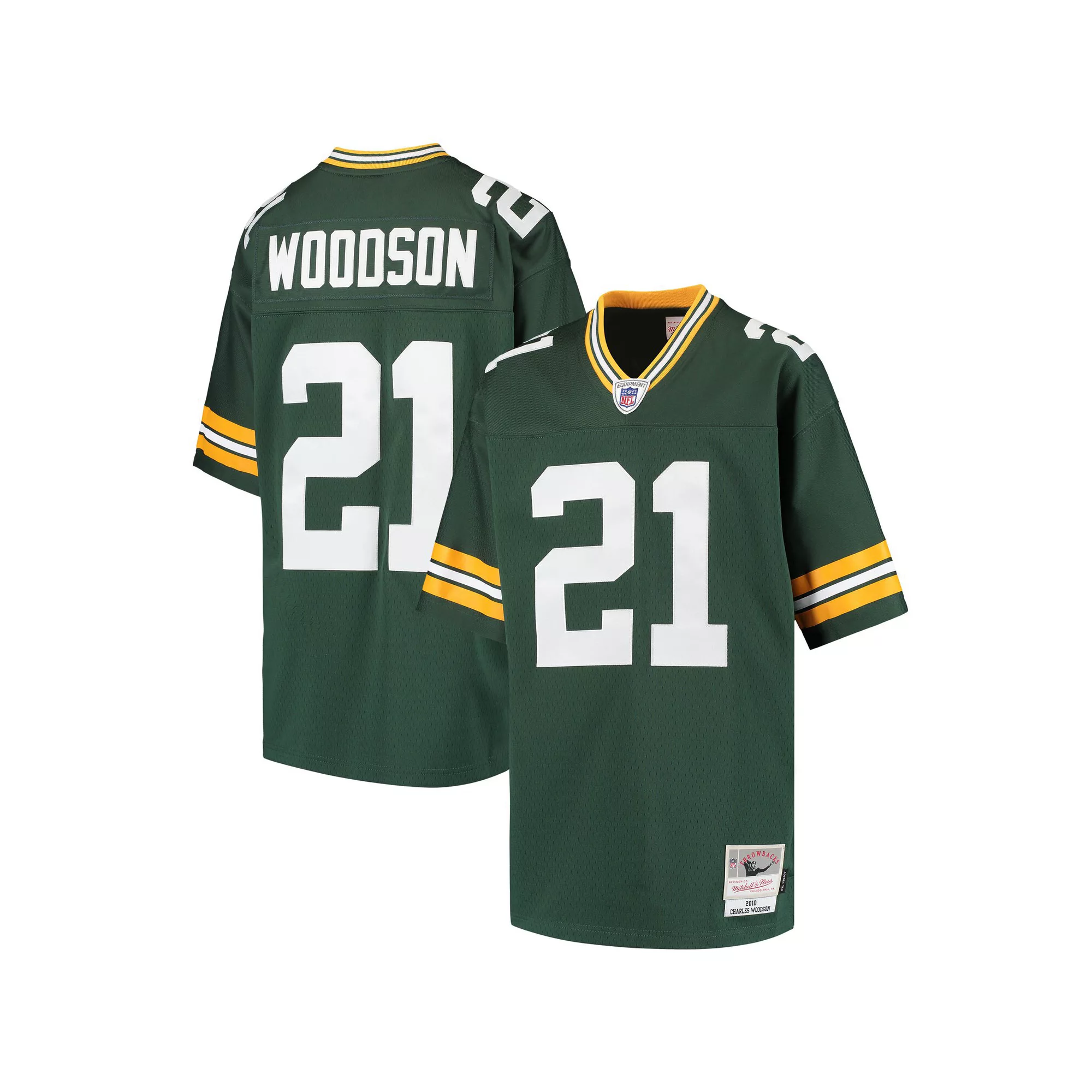 Youth Mitchell & Ness Charles Woodson Green Green Bay Packers Retired Player Legacy Jersey
