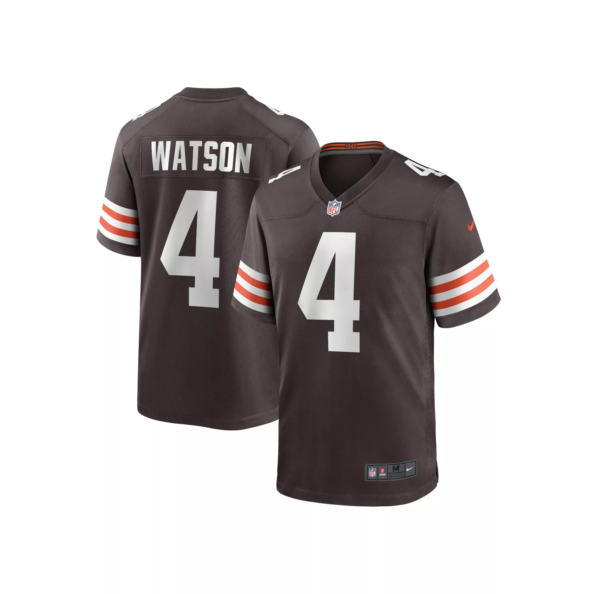 Men's Nike Deshaun Watson Brown Cleveland Browns Game Jersey