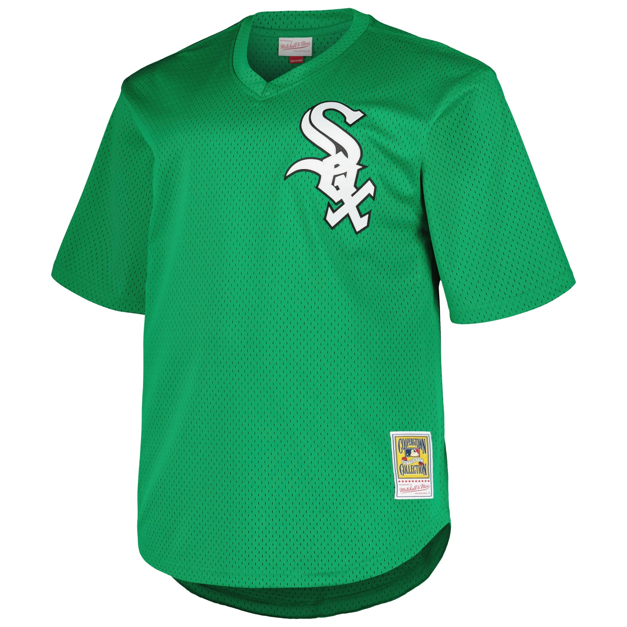 Men's Profile Frank Thomas Kelly Green Chicago White Sox Big & Tall Cooperstown Collection Mesh Batting Practice Jersey
