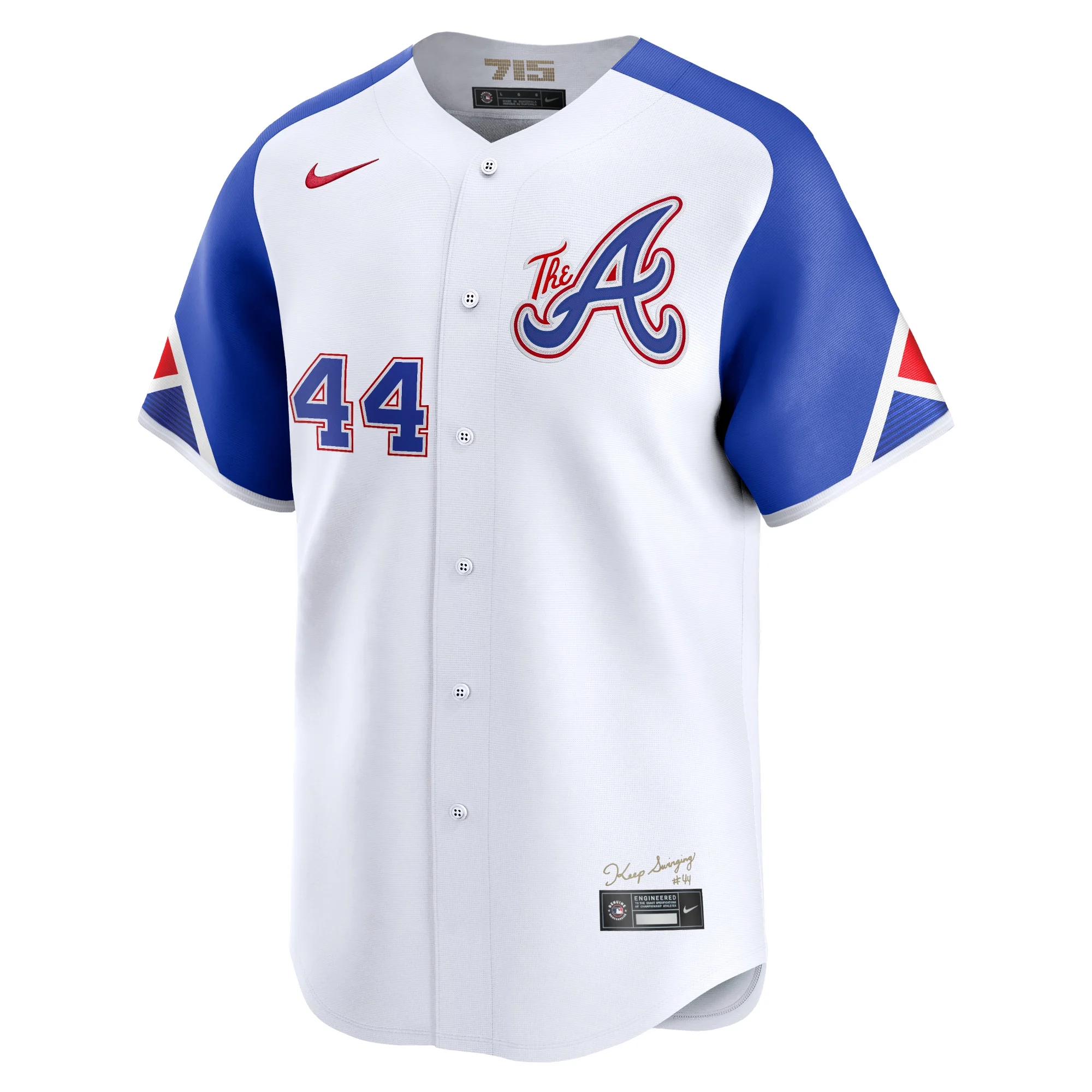 Men's Nike Hank Aaron White Atlanta Braves City Connect Retired Player Jersey