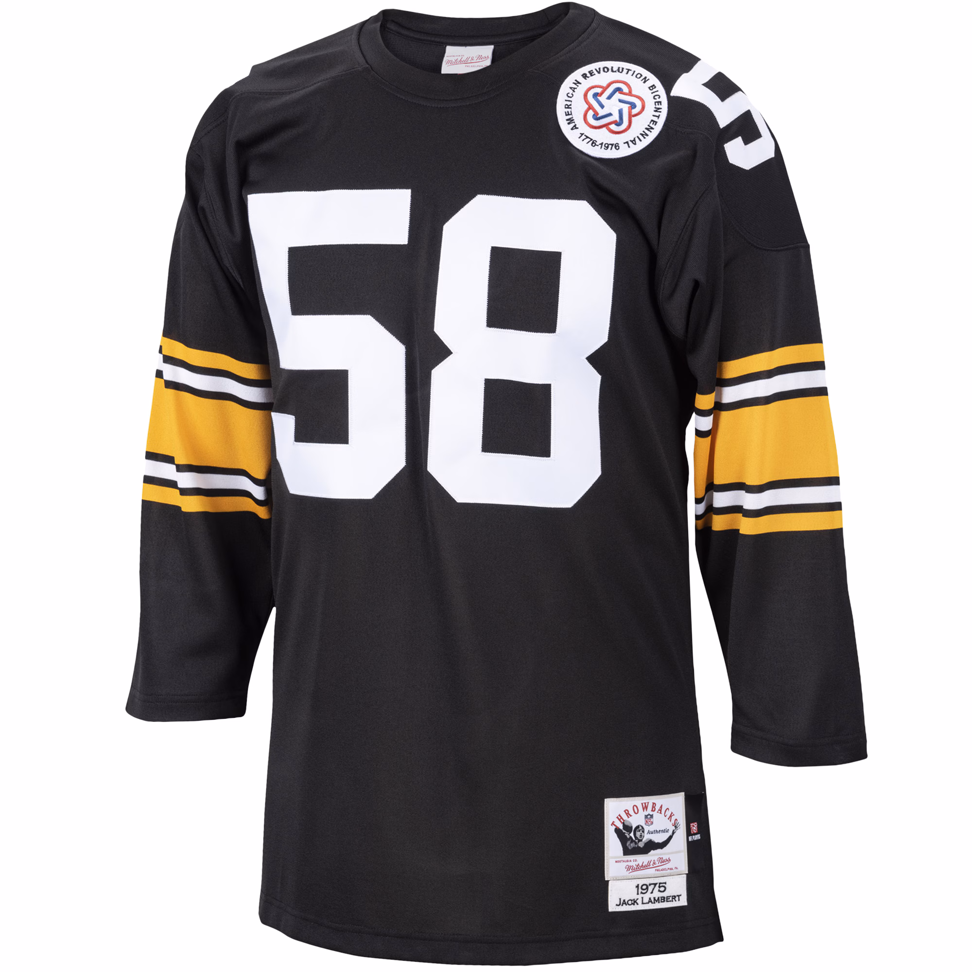 Jack Lambert Pittsburgh Steelers 1975 Mitchell & Ness Authentic Throwback Retired Player Jersey - Black