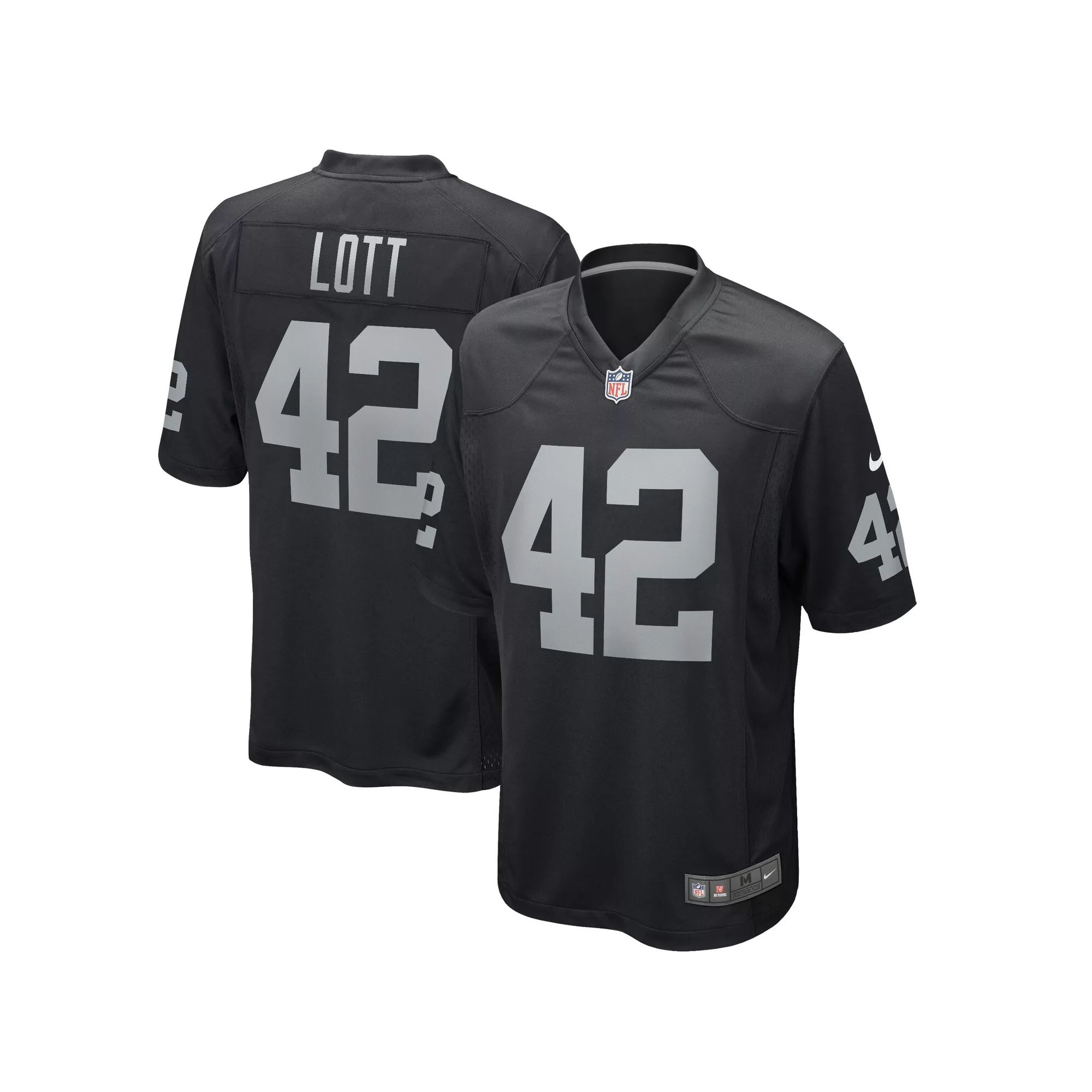 Men's Nike Ronnie Lott Black Las Vegas Raiders Game Retired Player Jersey