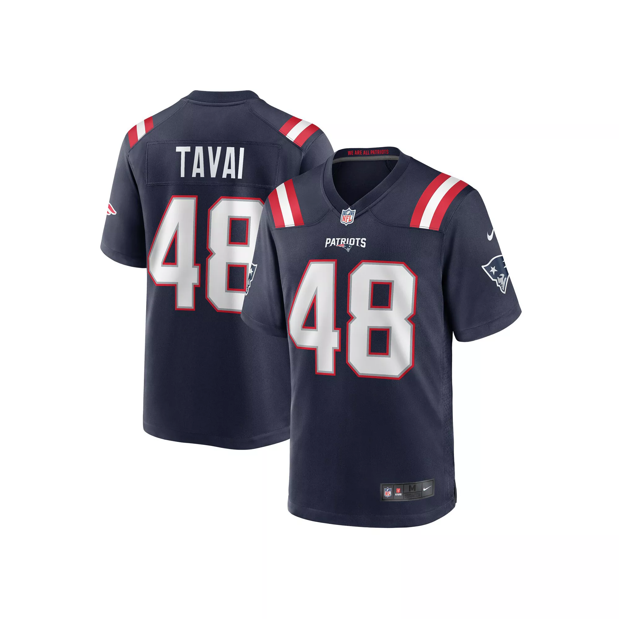 Men's Nike Jahlani Tavai Navy New England Patriots Game Player Jersey