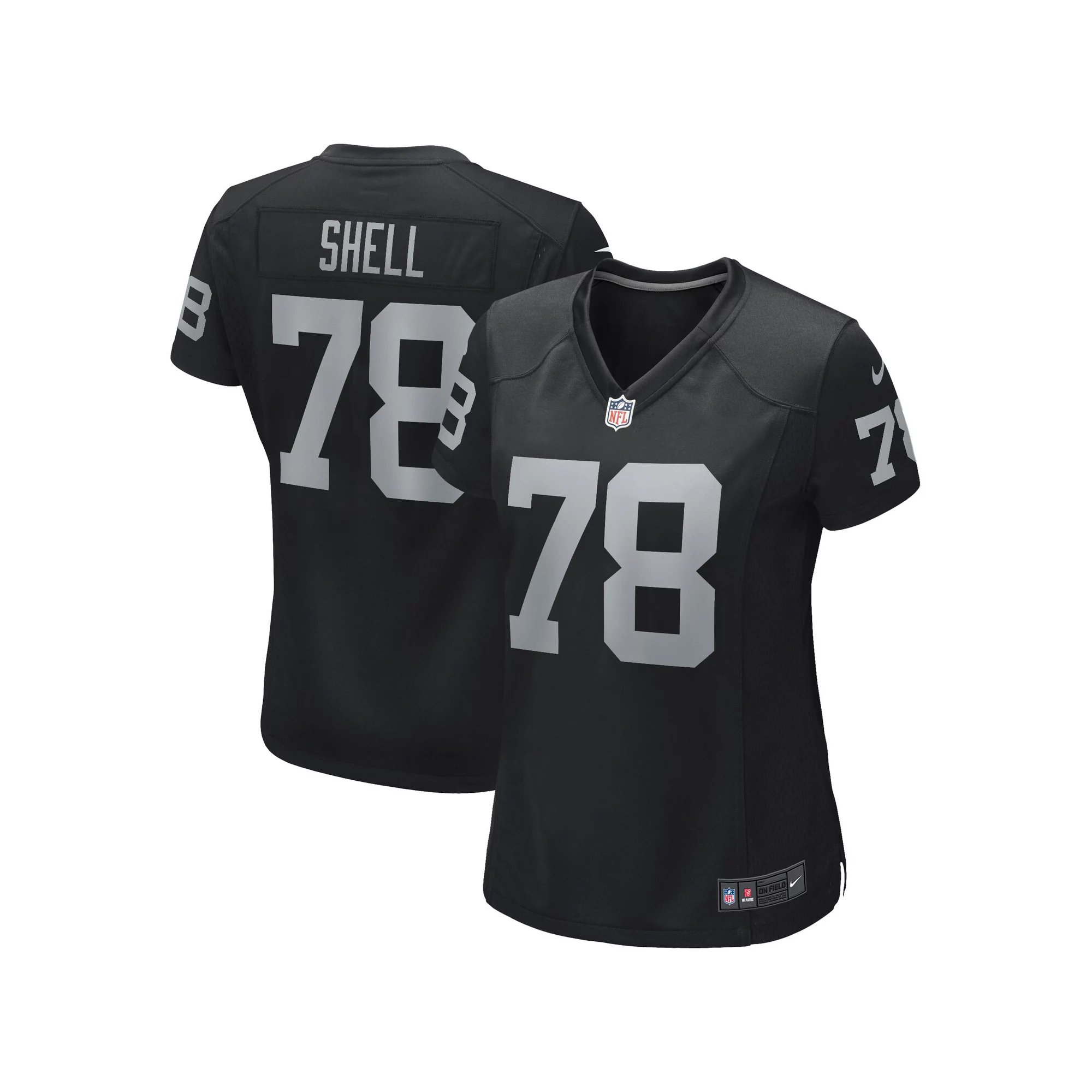 Women's Nike Art Shell Black Las Vegas Raiders Game Retired Player Jersey