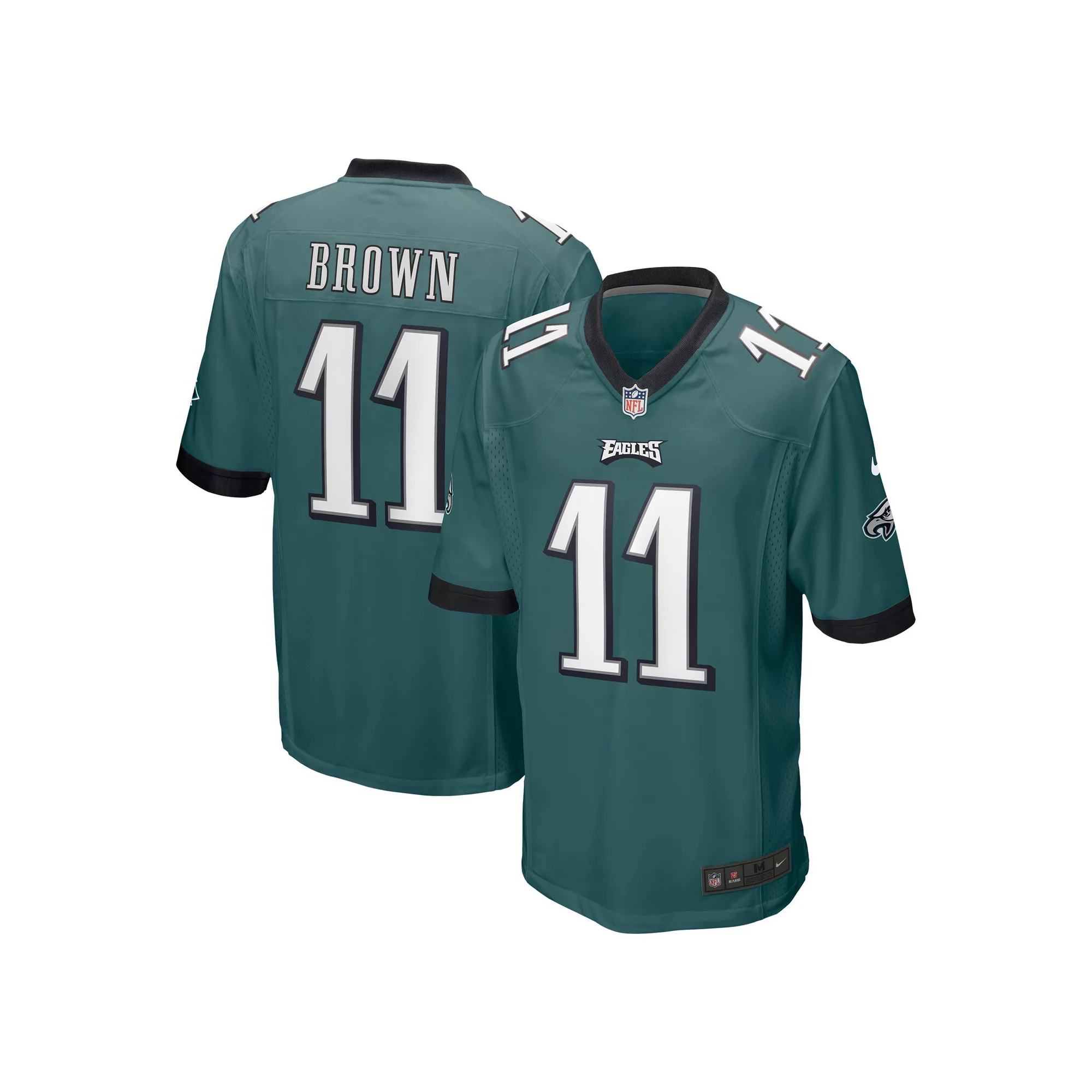 Men's Nike A.J. Brown Midnight Green Philadelphia Eagles Player Game Jersey