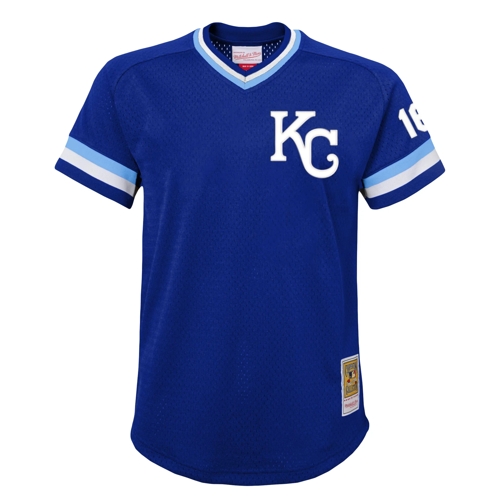 Youth Mitchell & Ness Bo Jackson Royal Kansas City Royals Cooperstown Collection Mesh Batting Practice Jersey