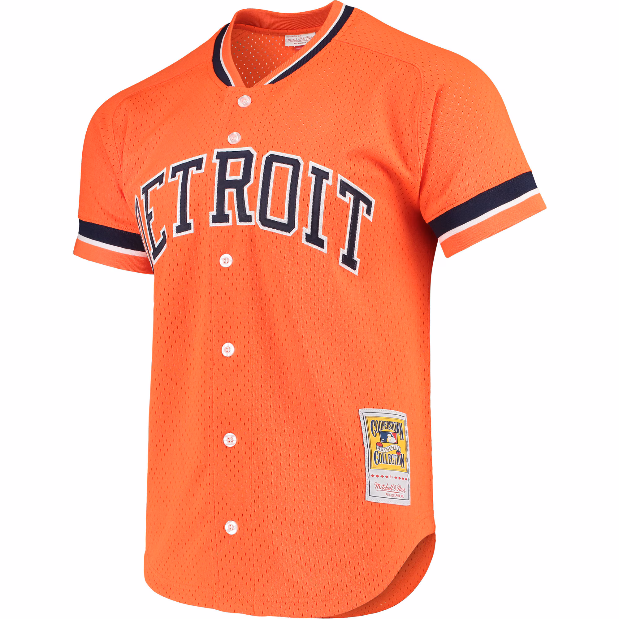 Kirk Gibson Detroit Tigers Mitchell & Ness Cooperstown Collection Mesh Batting Practice Button-Up Jersey - Orange