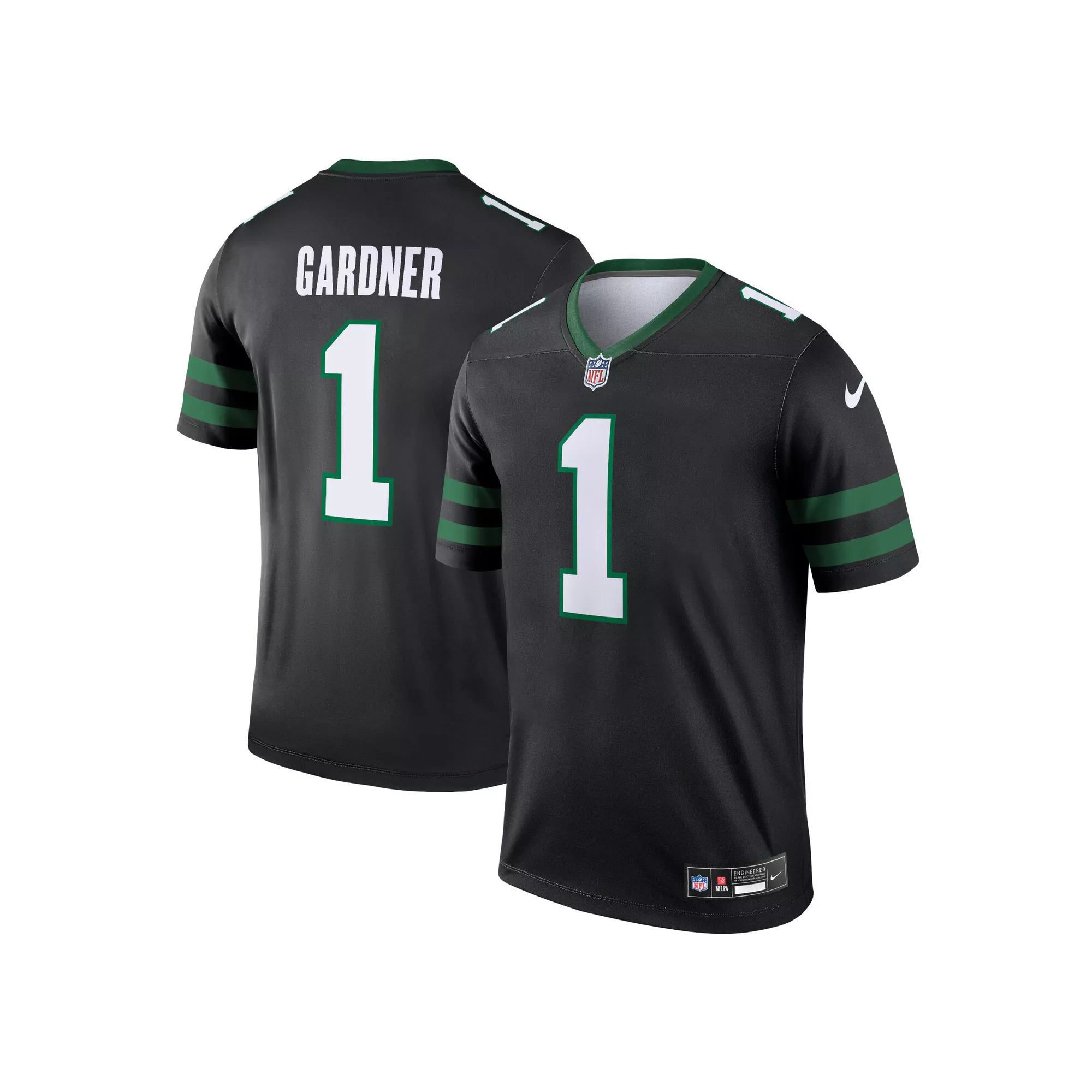 Men's Nike Ahmad Sauce Gardner Legacy Black New York Jets Alternate Legend Jersey