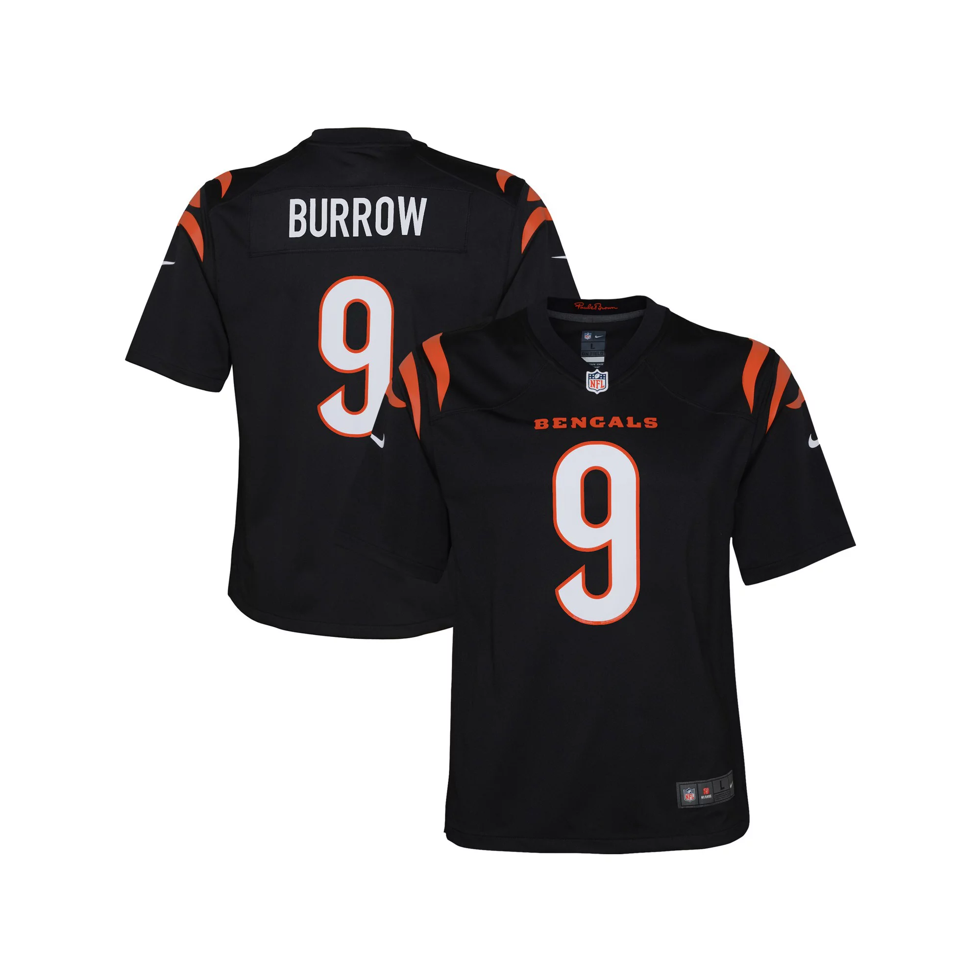 Youth Nike Joe Burrow Black Cincinnati Bengals Game Jersey