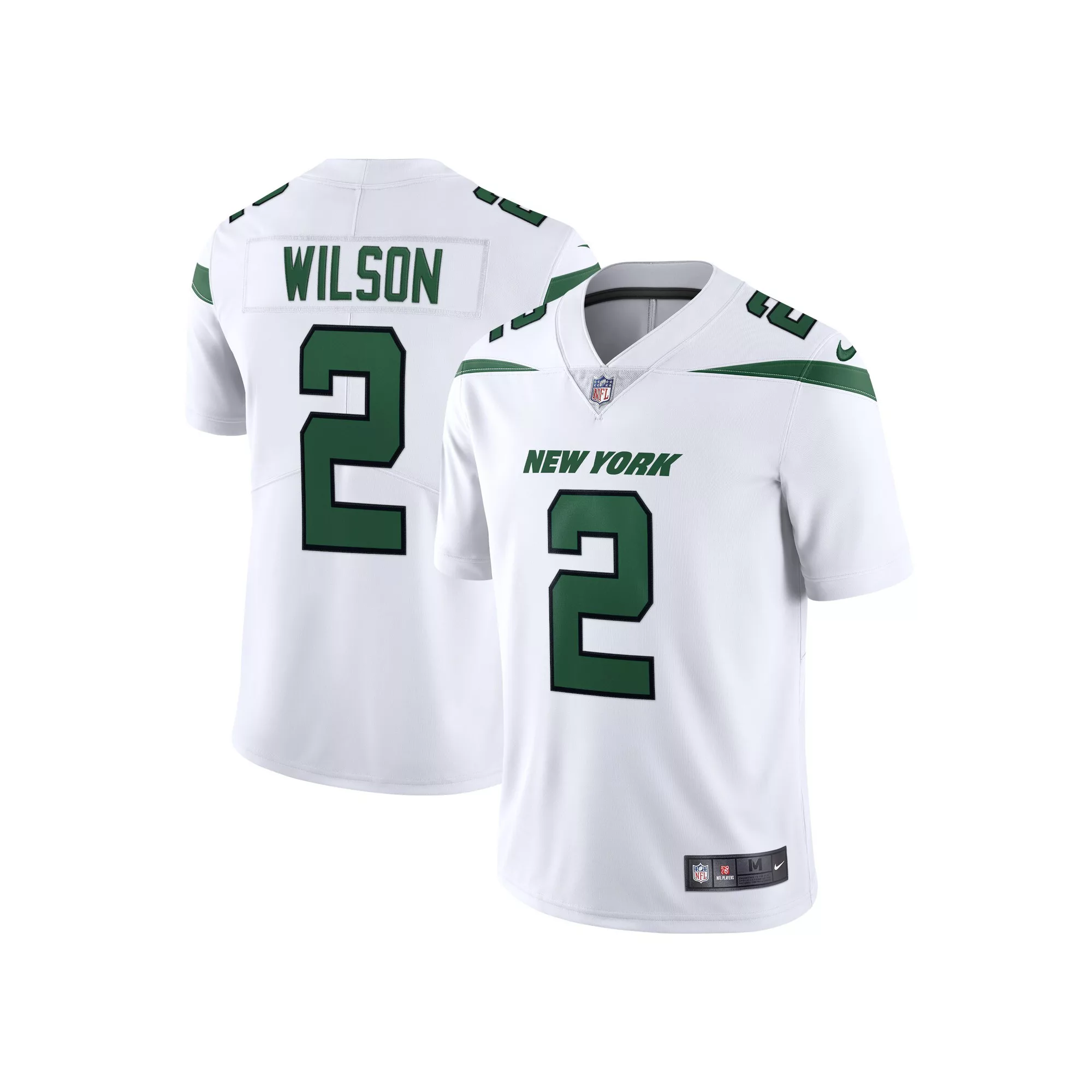 Men's Nike Zach Wilson Spotlight White New York Jets Vapor Limited Jersey