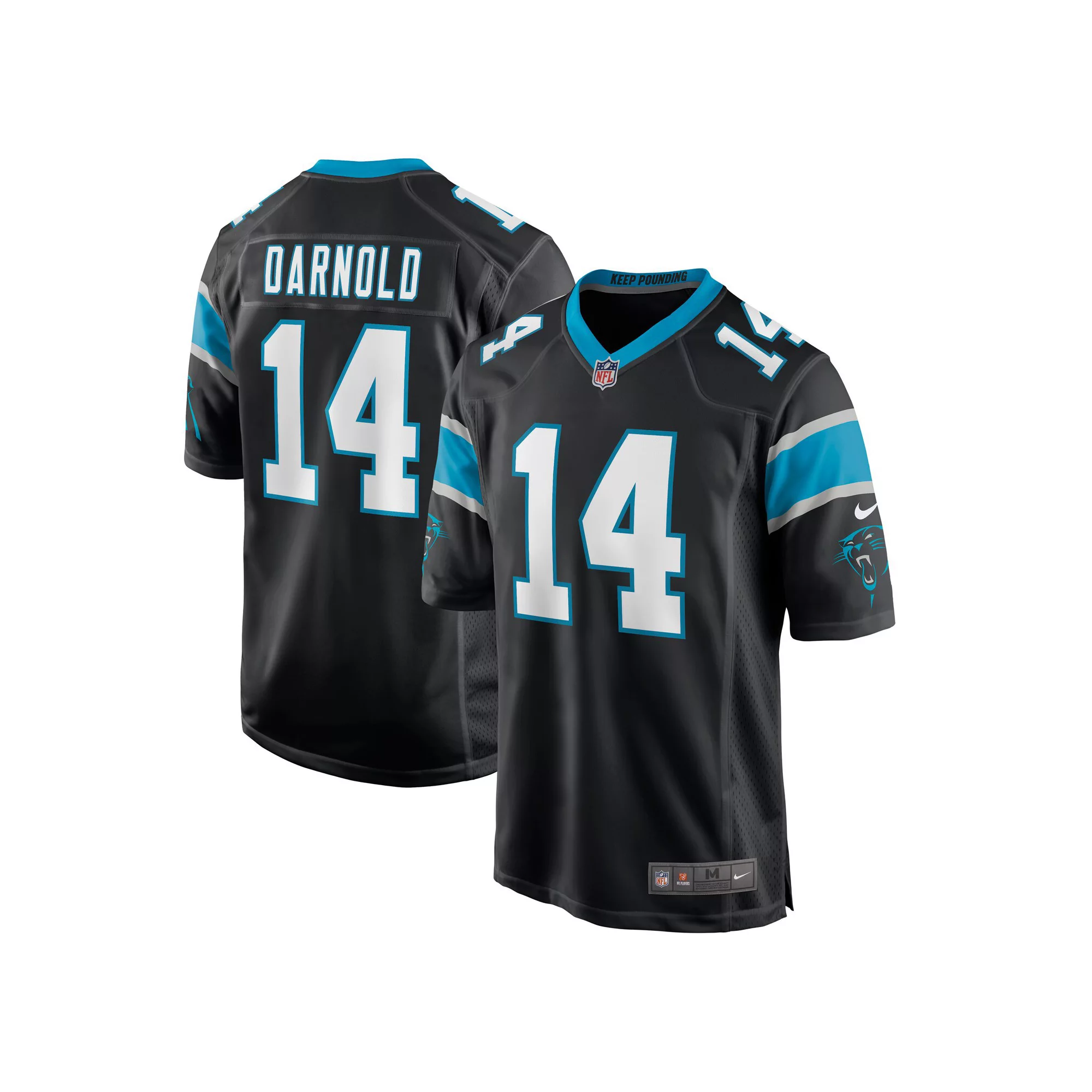 Men's Nike Sam Darnold Black Carolina Panthers Game Player Jersey