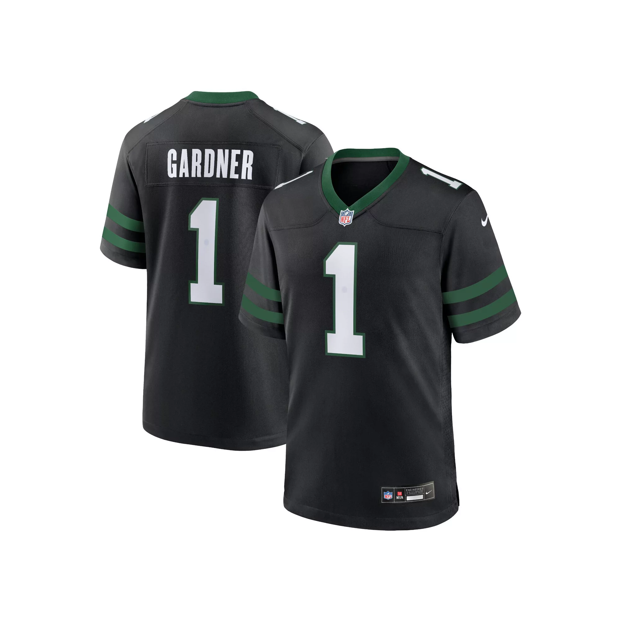 Men's Nike Ahmad Sauce Gardner Legacy Black New York Jets Alternate Game Jersey