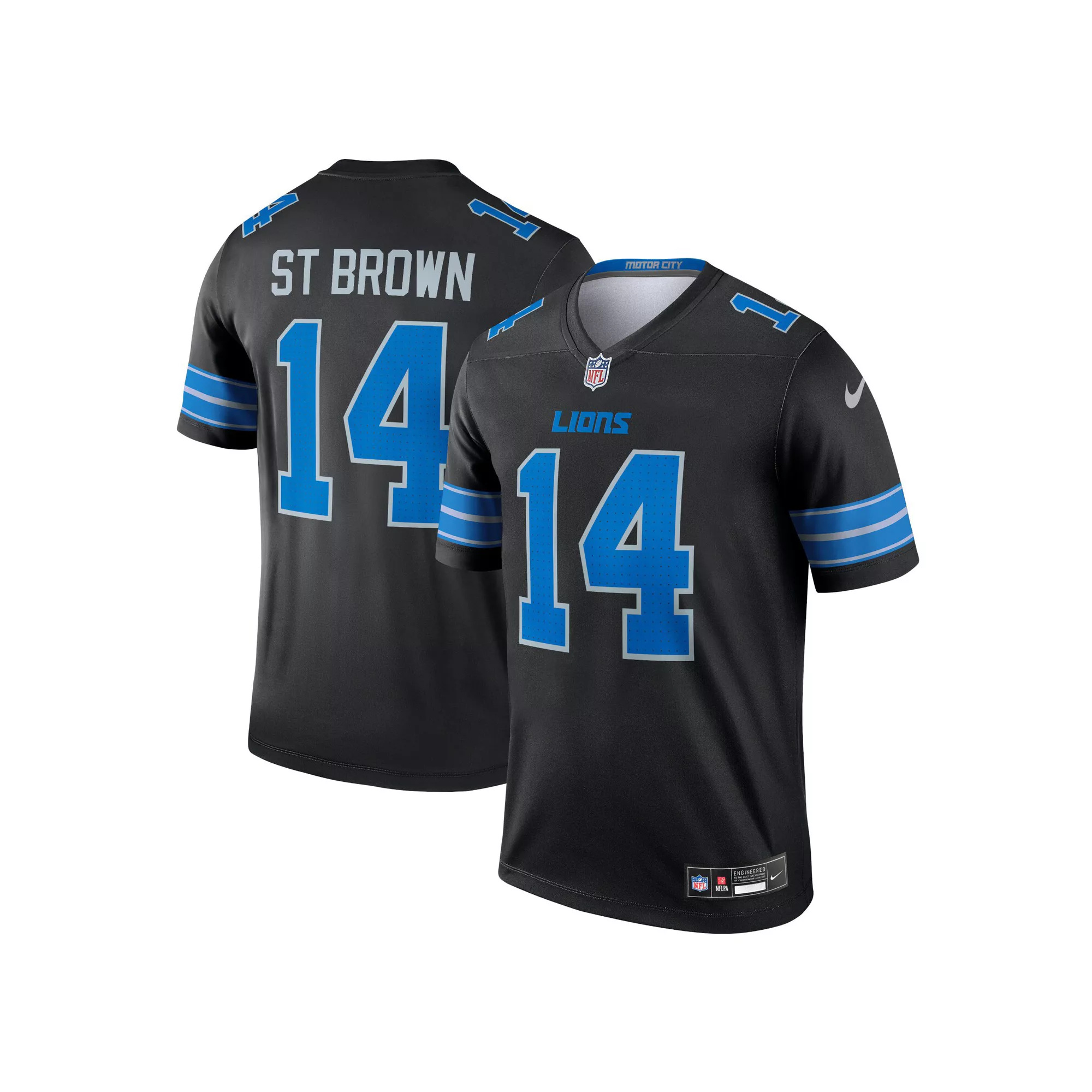Men's Nike Amon-Ra St. Brown Black Detroit Lions Legend Jersey