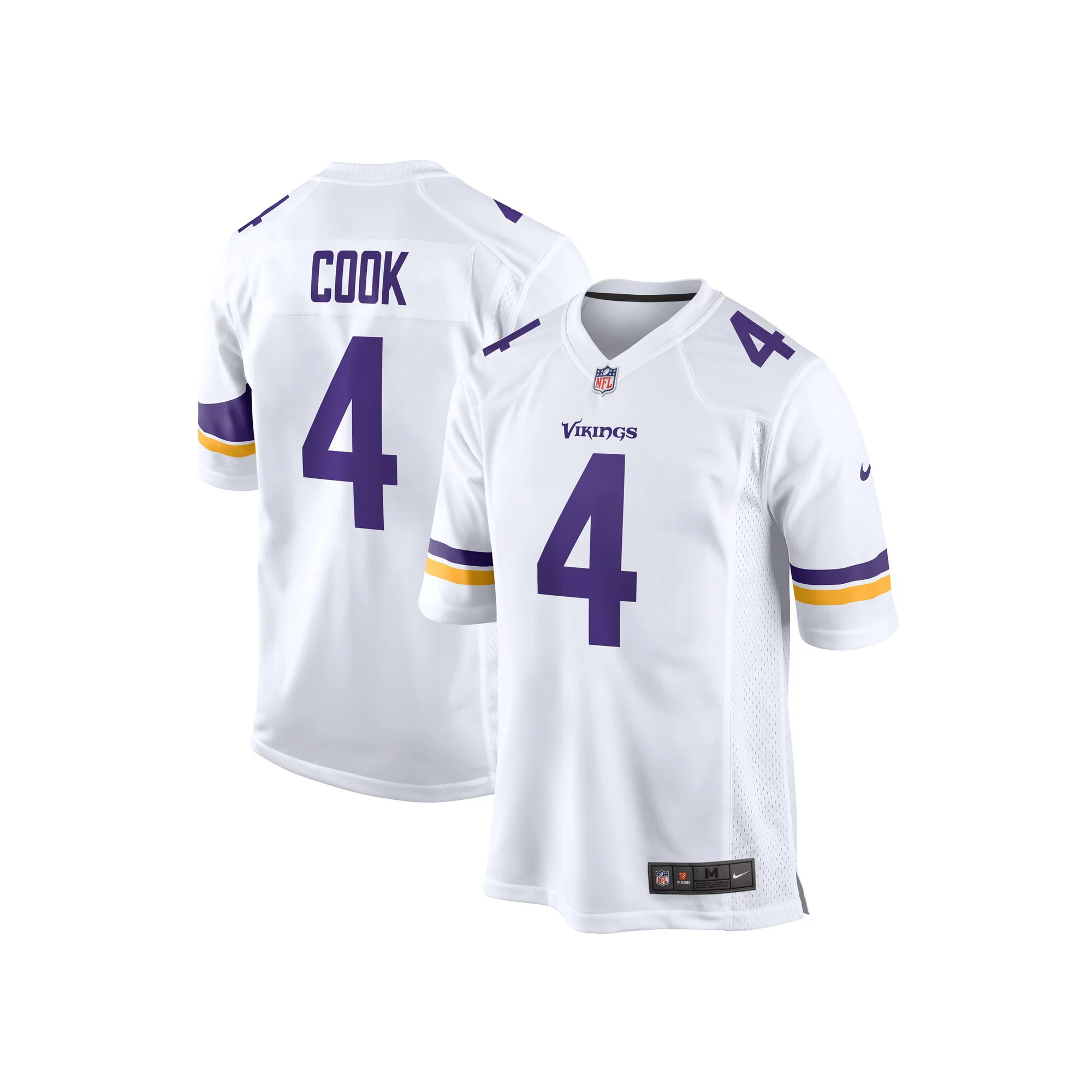 Men's Nike Dalvin Cook White Minnesota Vikings Game Jersey