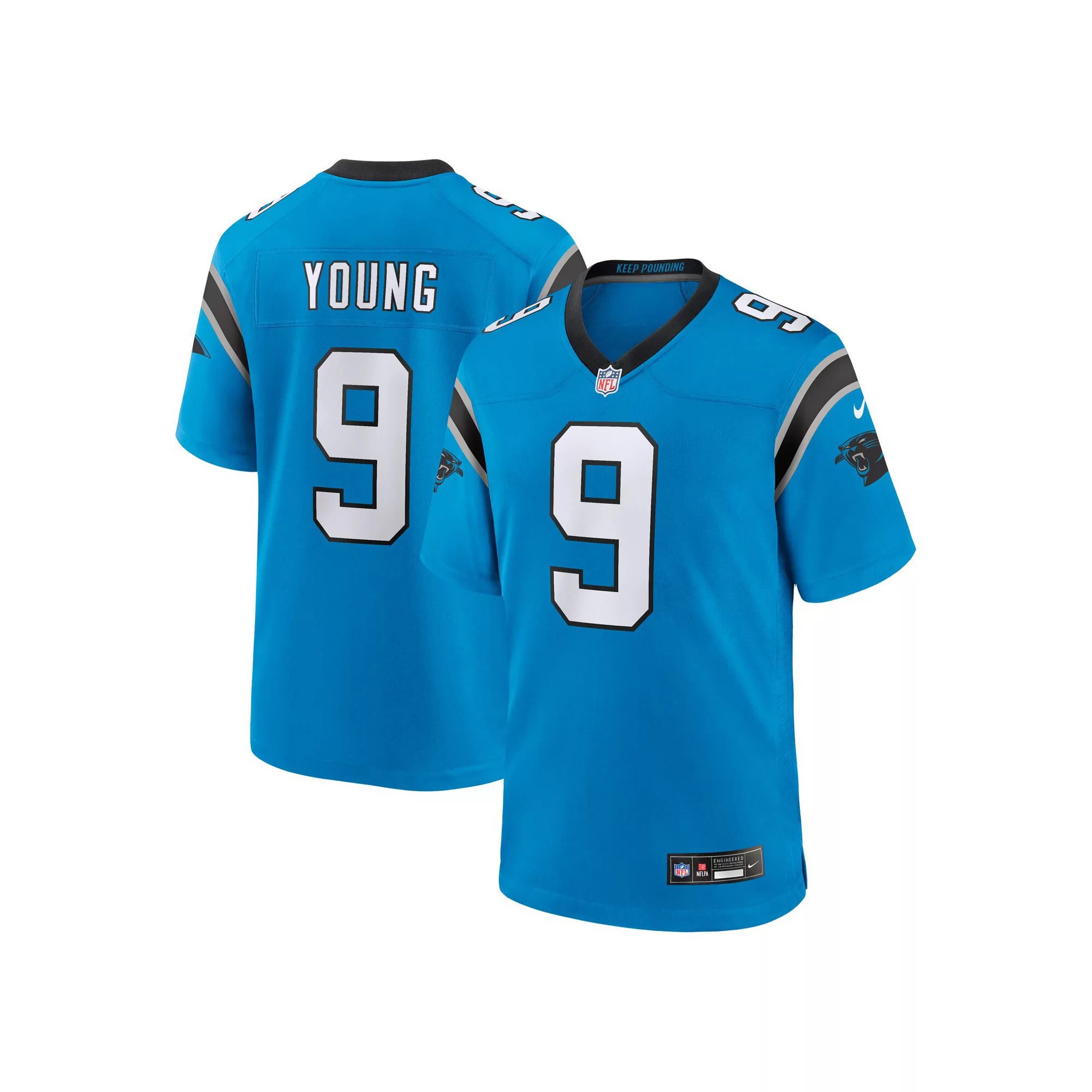 Men's Nike Bryce Young Blue Carolina Panthers 2023 NFL Draft First Round Pick Alternate Game Jersey